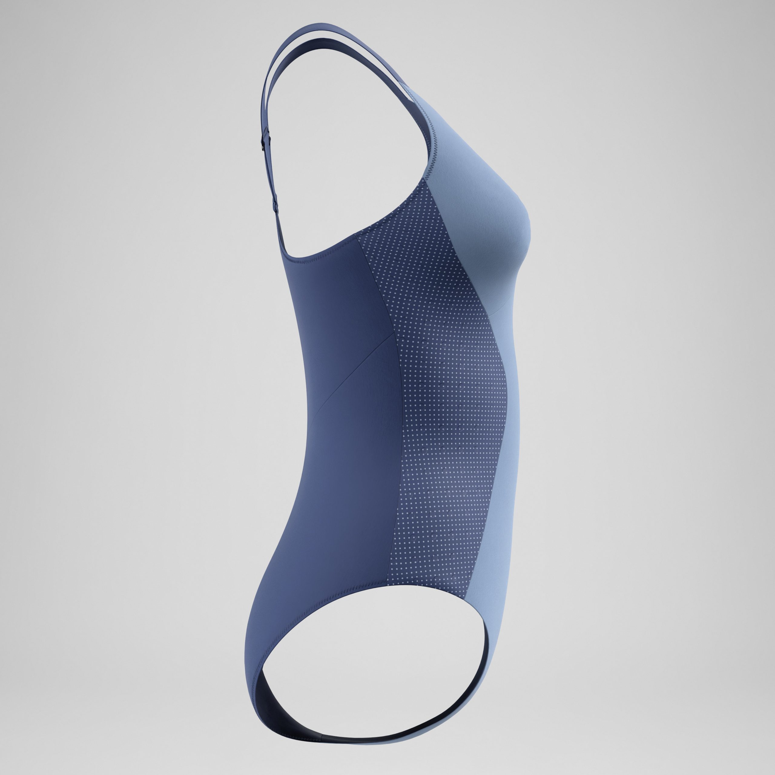 Women's Sculpture High Neck Contour One Piece Blue - Image 6