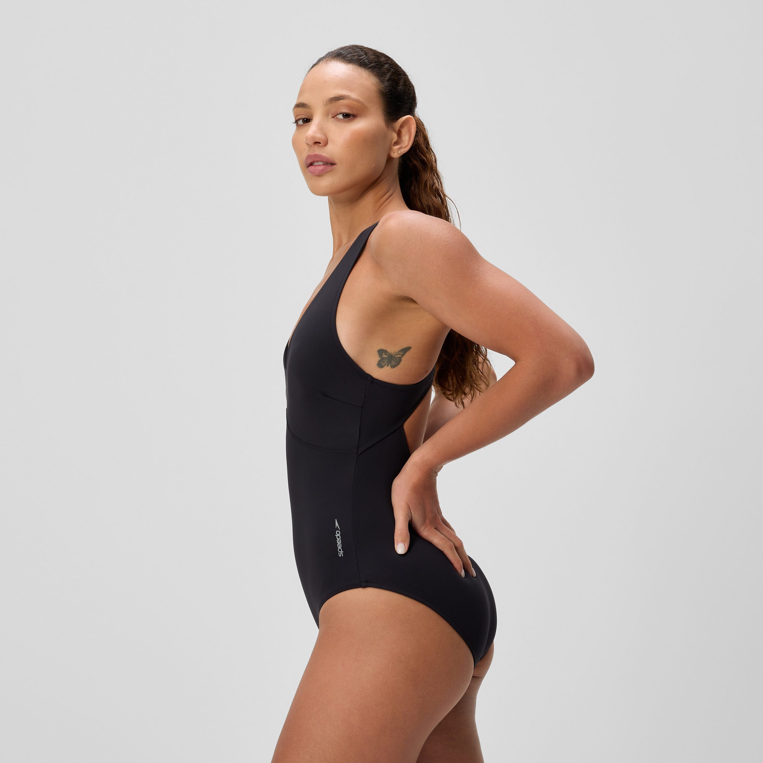 Women's Sculpture Butterfly Back One Piece Black - Image 2