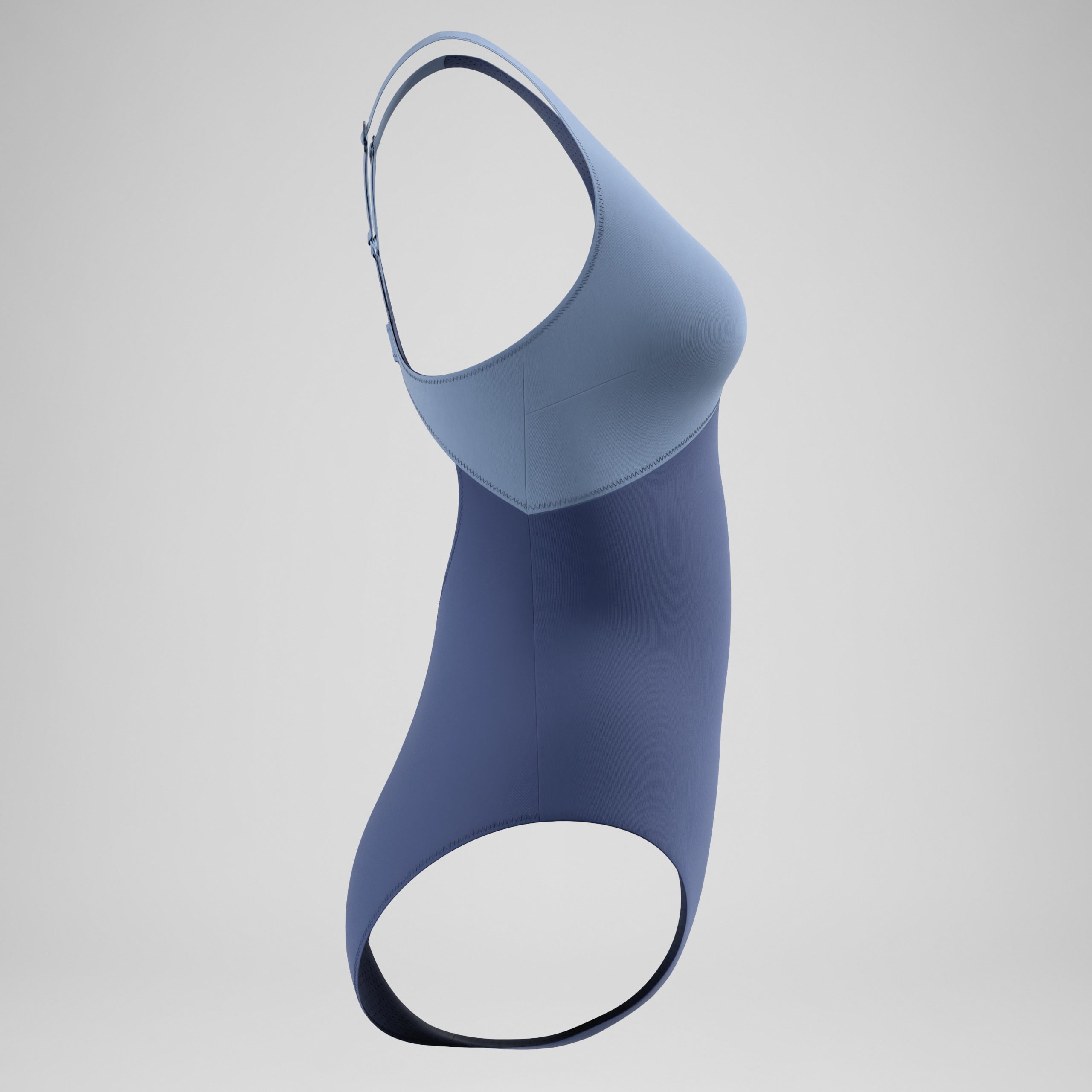 Women's Sculpture One Piece Gray/Blue - Image 7