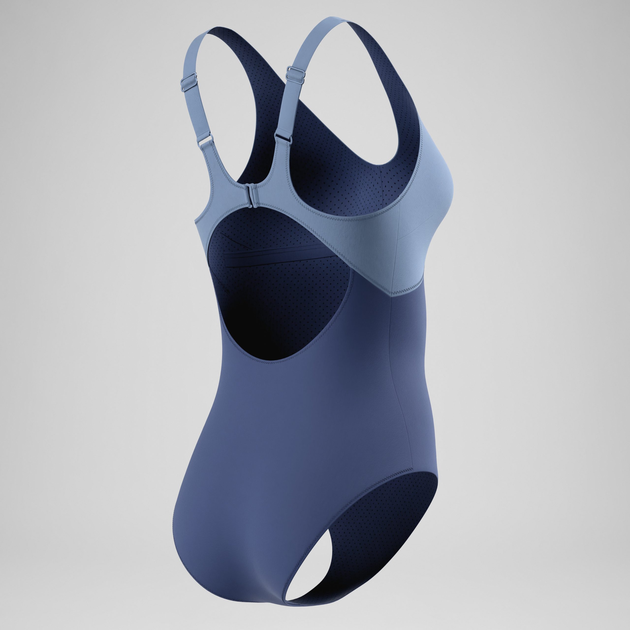 Women's Sculpture One Piece Gray/Blue - Image 8