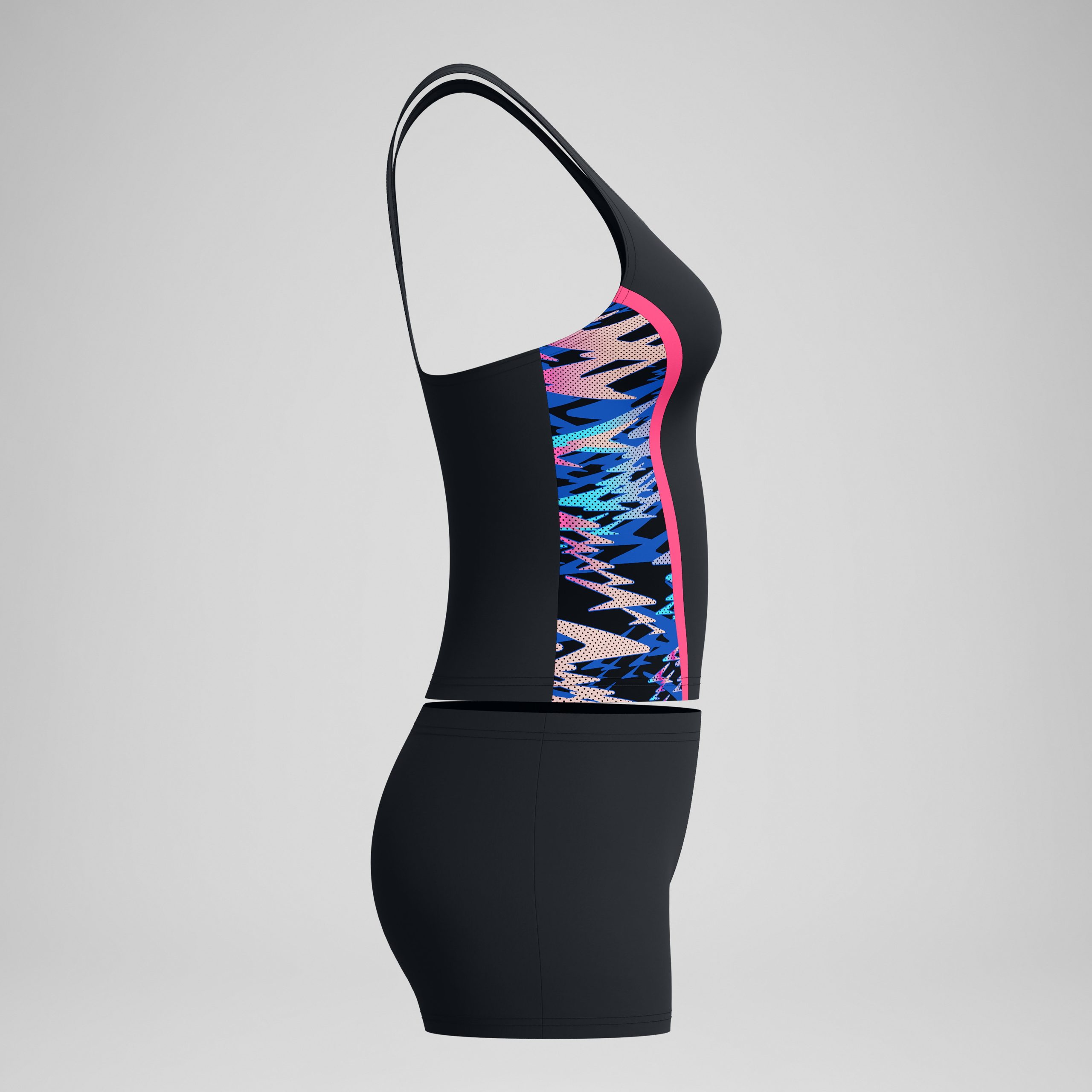 Women's Hyperboom Splice Tankini Set Black/Pink - Image 6