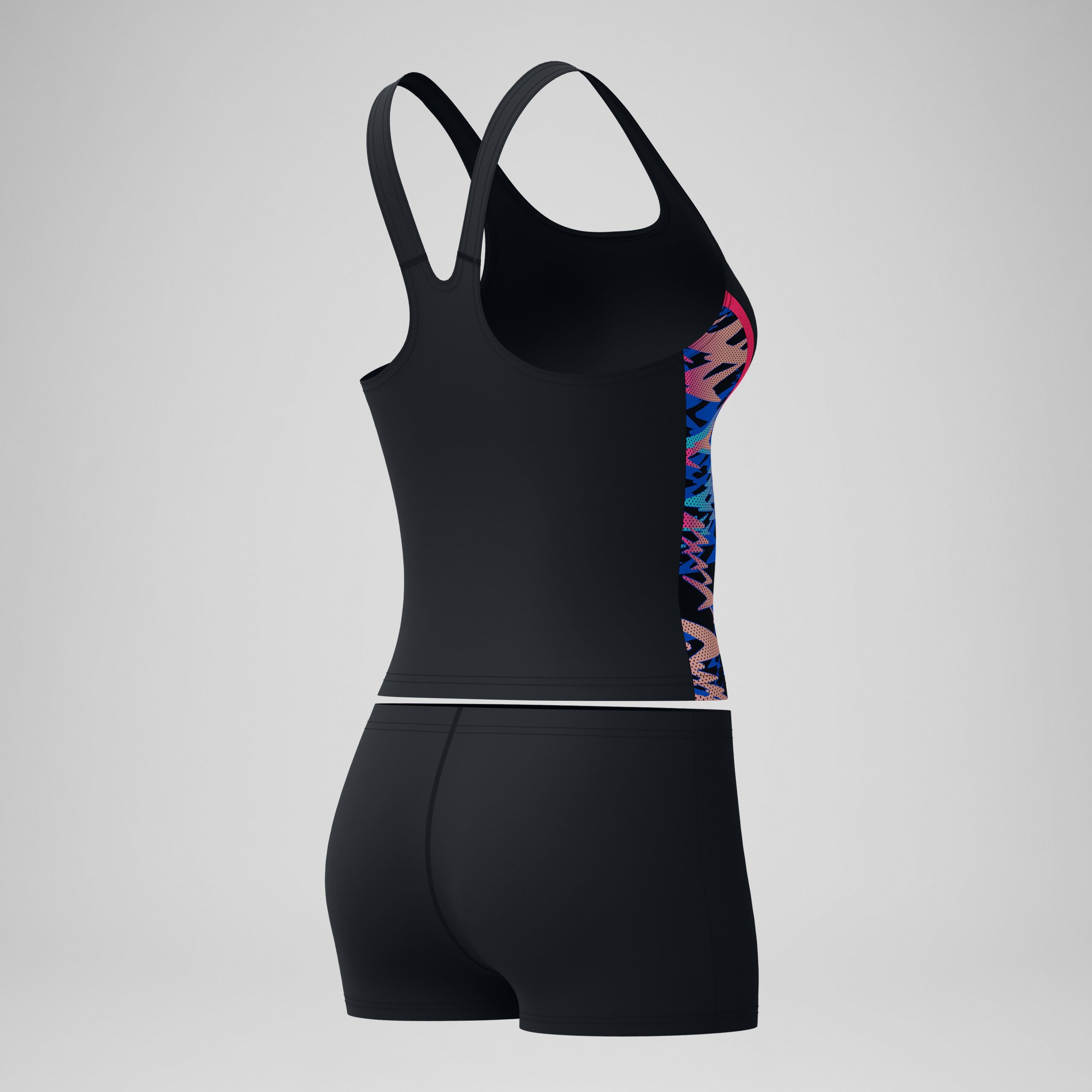 Women's Hyperboom Splice Tankini Set Black/Pink - Image 7