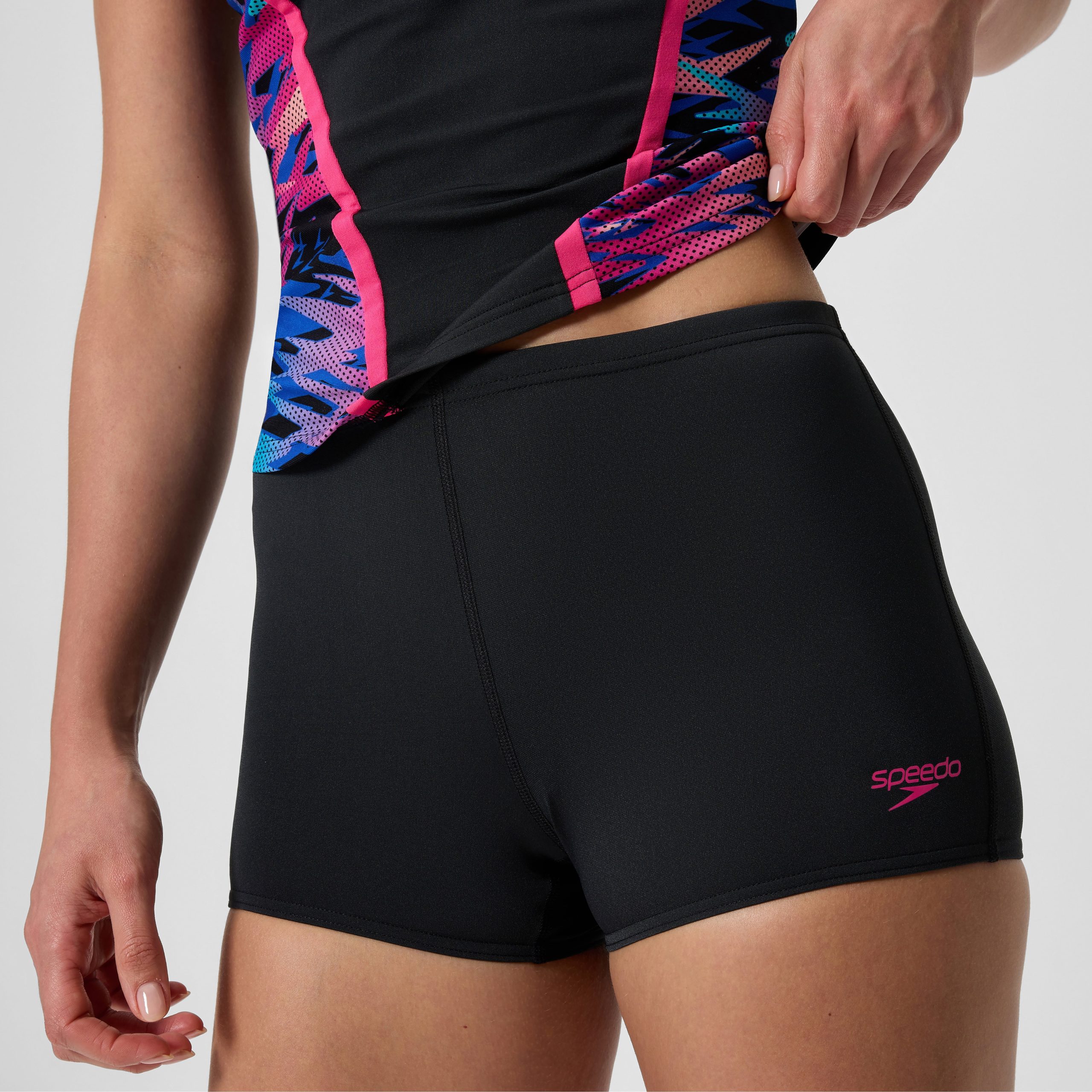 Women's Hyperboom Splice Tankini Set Black/Pink - Image 8