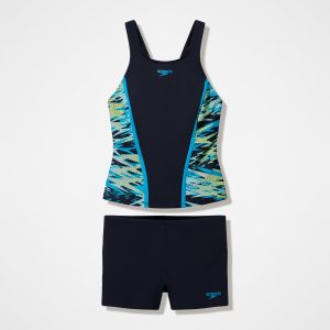 Women's Hyperboom Splice Tankini Set Black/Turquoise