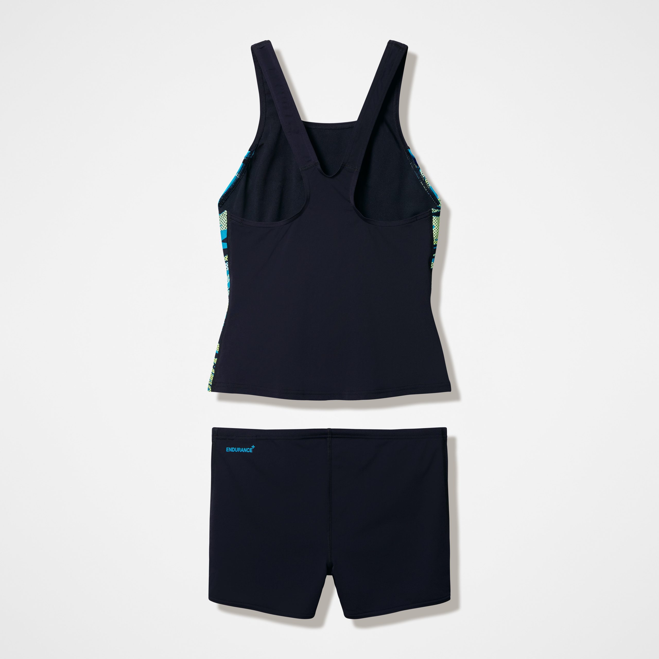 Women's Hyperboom Splice Tankini Set Black/Turquoise - Image 2