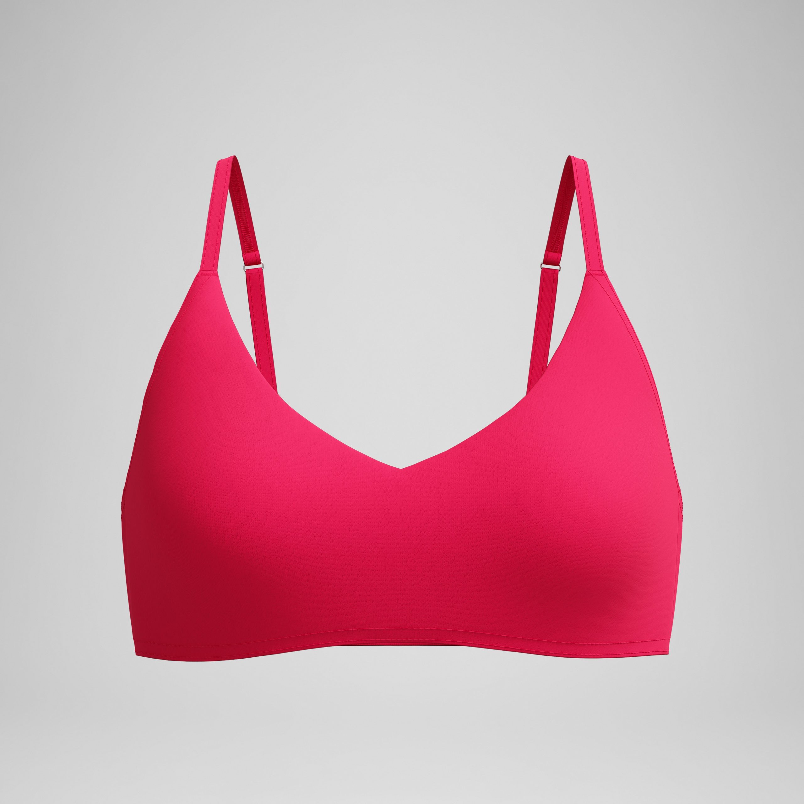 Women's Solid Triangle Bikini Top Ruby - Image 3