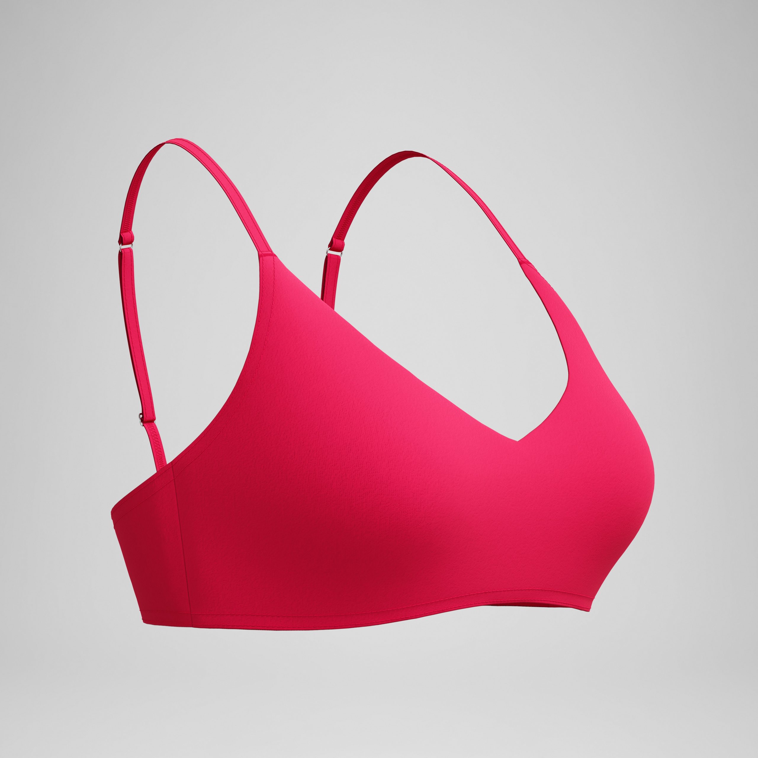 Women's Solid Triangle Bikini Top Ruby - Image 4