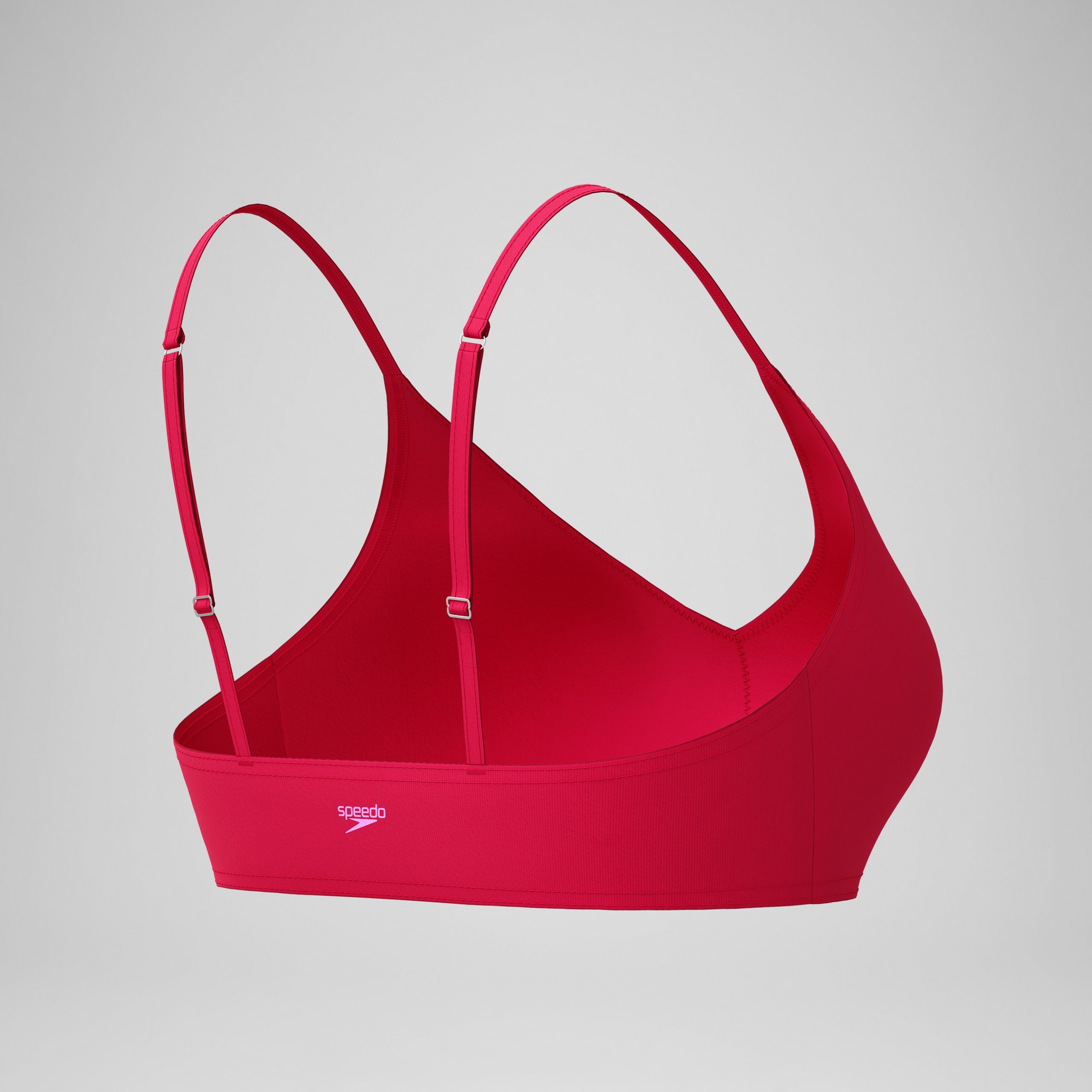 Women's Solid Triangle Bikini Top Ruby - Image 6