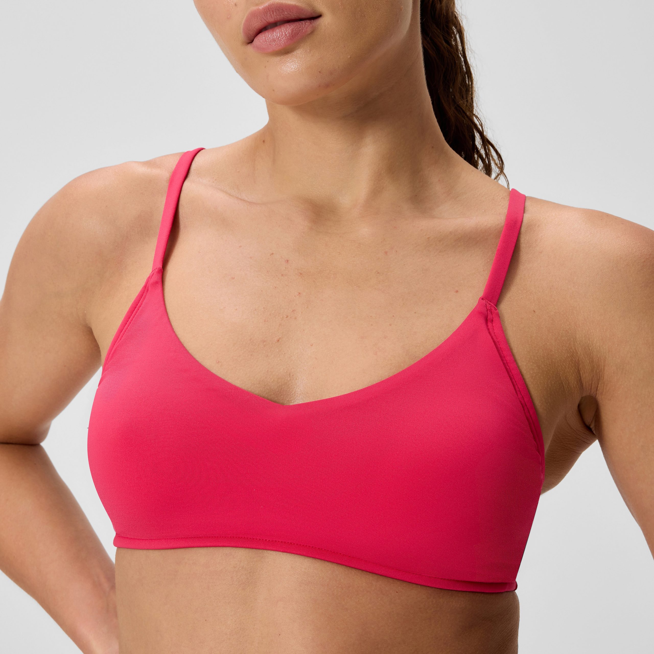 Women's Solid Triangle Bikini Top Ruby - Image 8