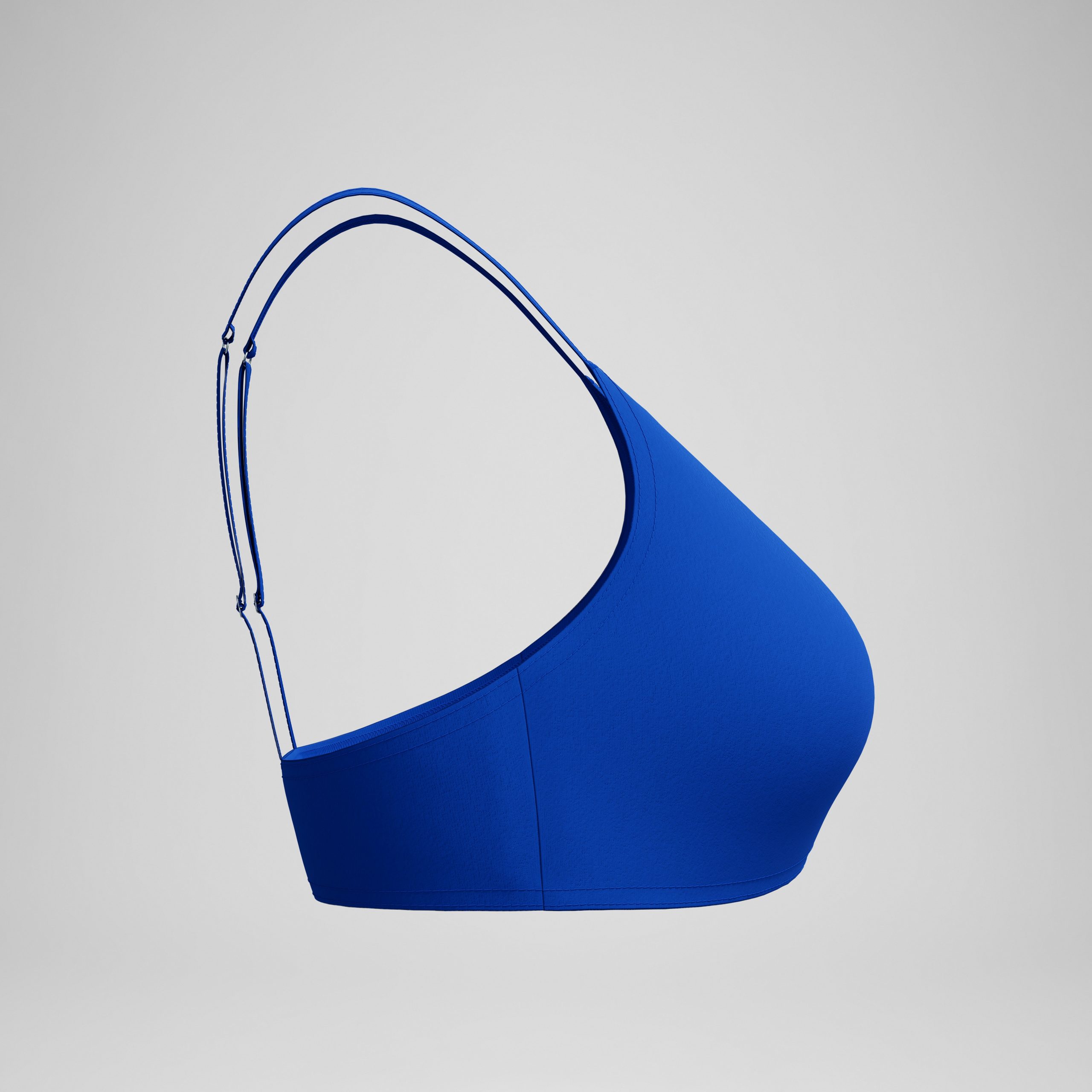 Women's Solid Triangle Bikini Top Blue - Image 6