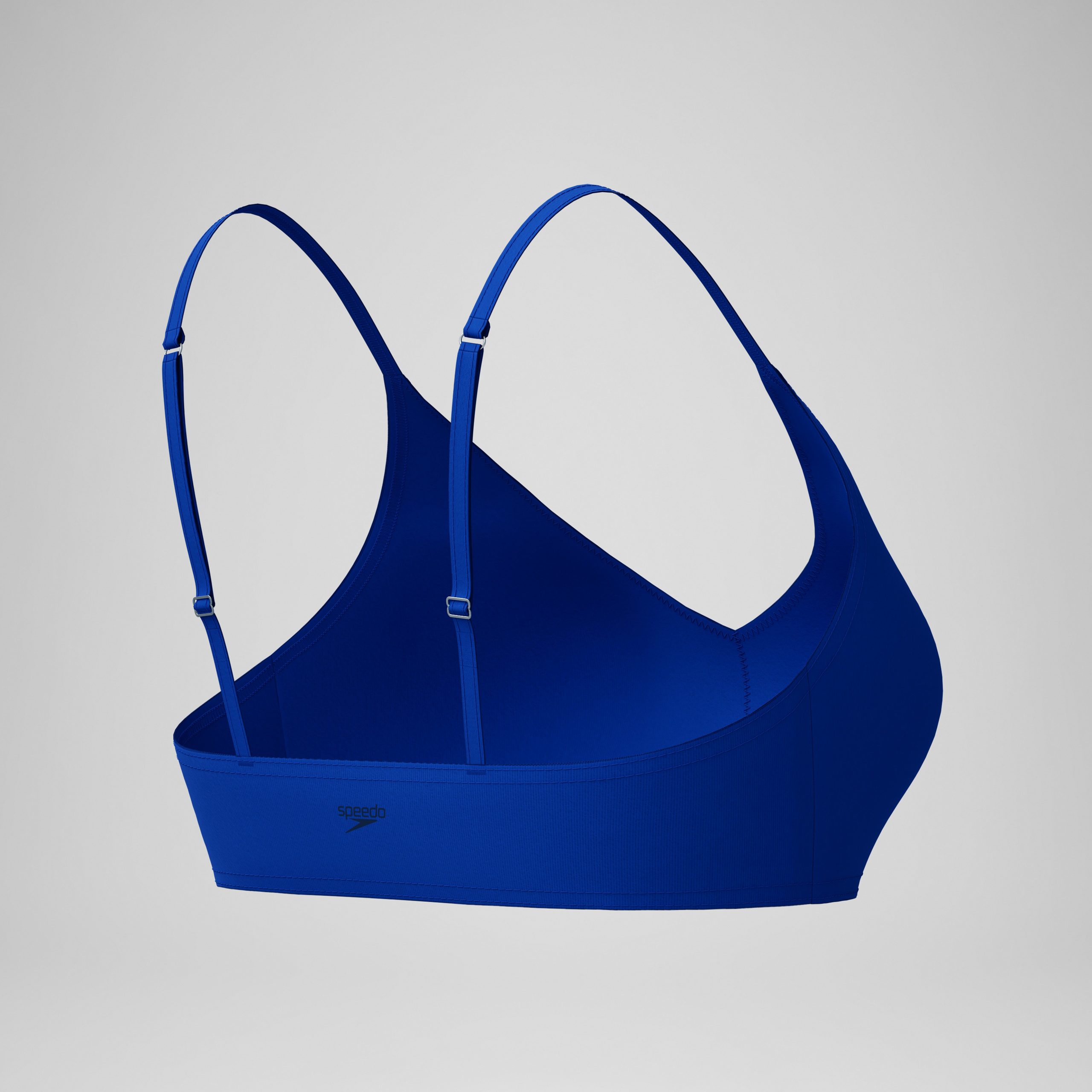 Women's Solid Triangle Bikini Top Blue - Image 7