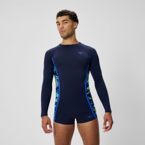 Men's Hyperboom Splice Long Sleeve Rashguard Navy