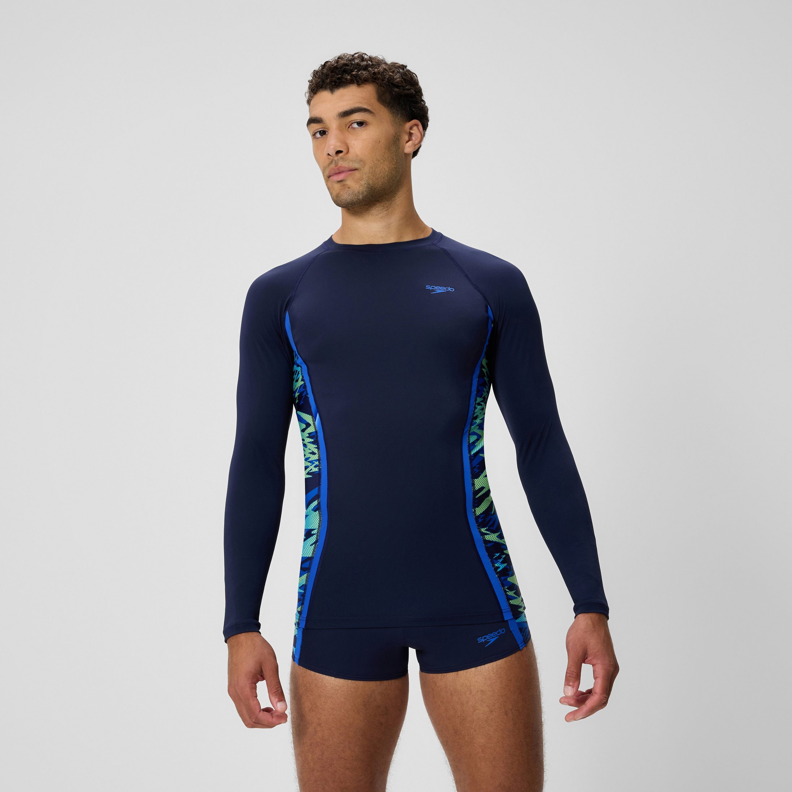 Men's Hyperboom Splice Long Sleeve Rashguard Navy