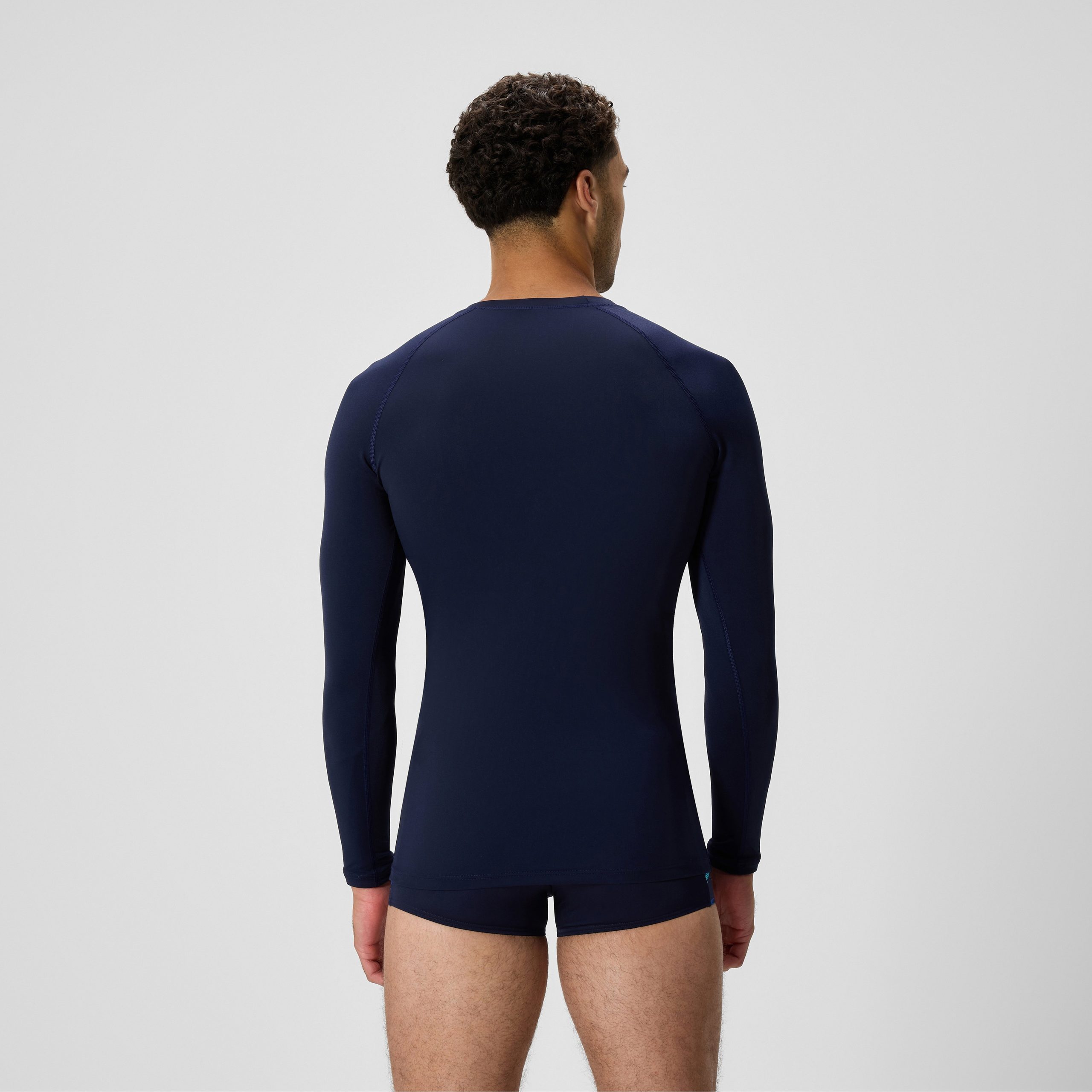 Men's Hyperboom Splice Long Sleeve Rashguard Navy - Image 3