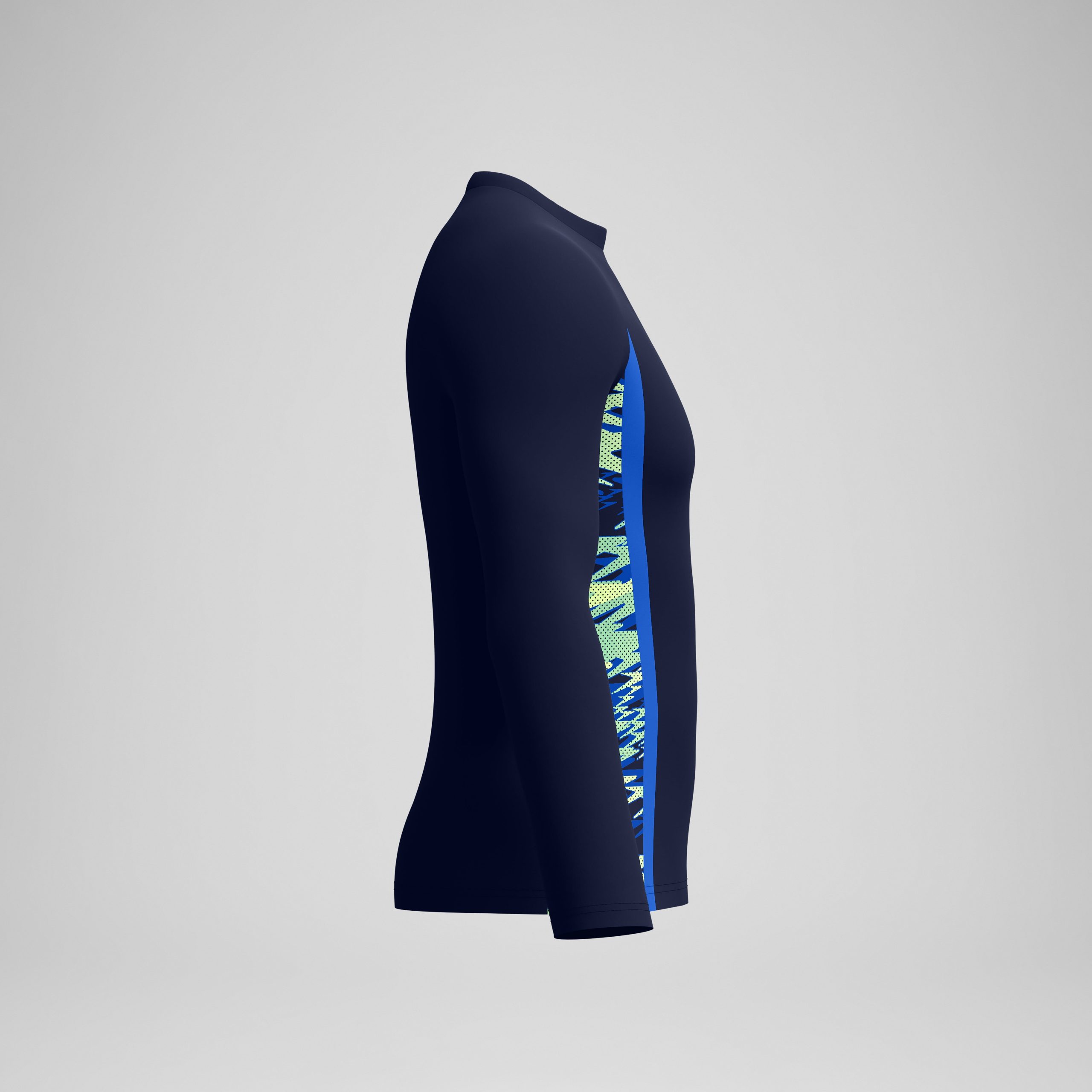 Men's Hyperboom Splice Long Sleeve Rashguard Navy - Image 6