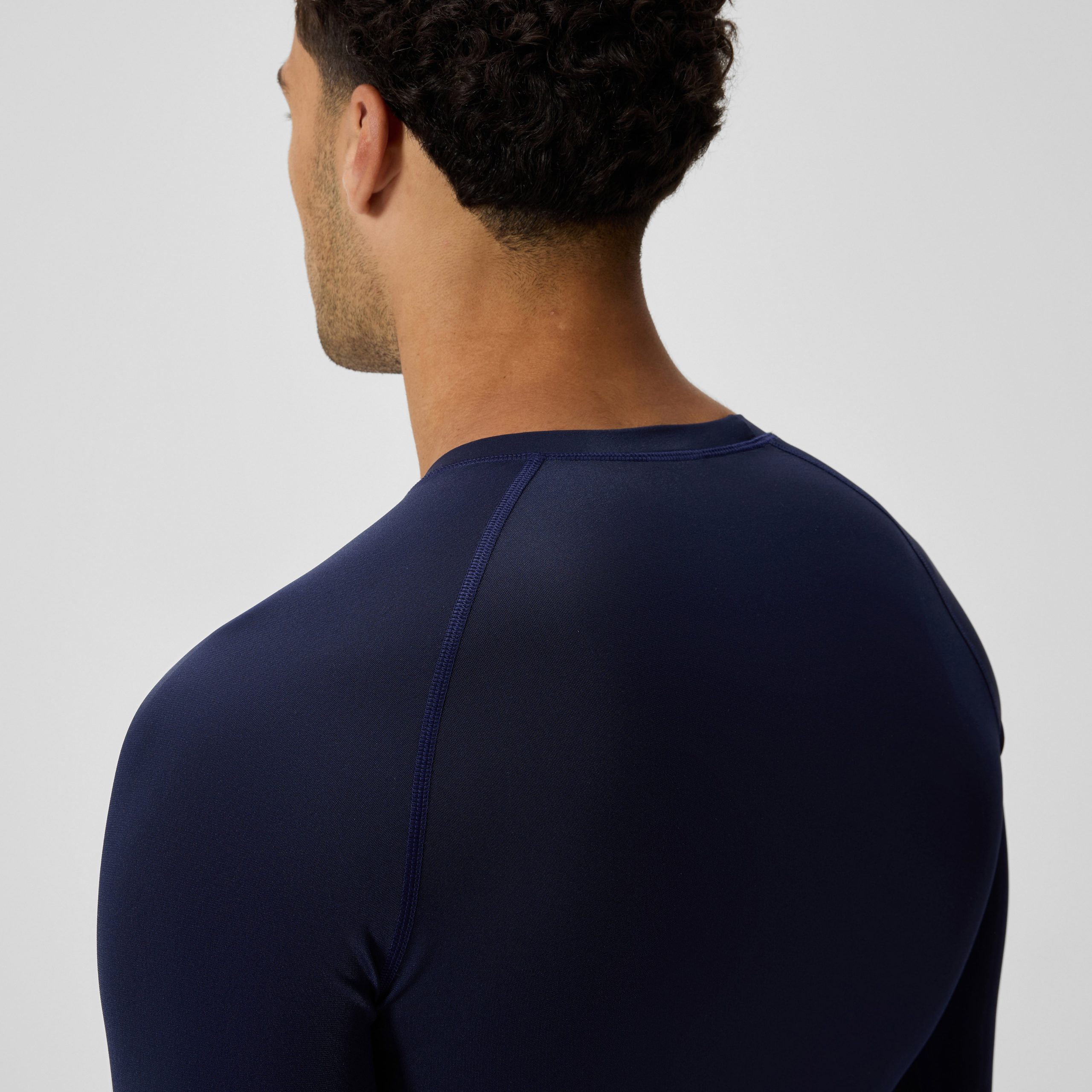 Men's Hyperboom Splice Long Sleeve Rashguard Navy - Image 9