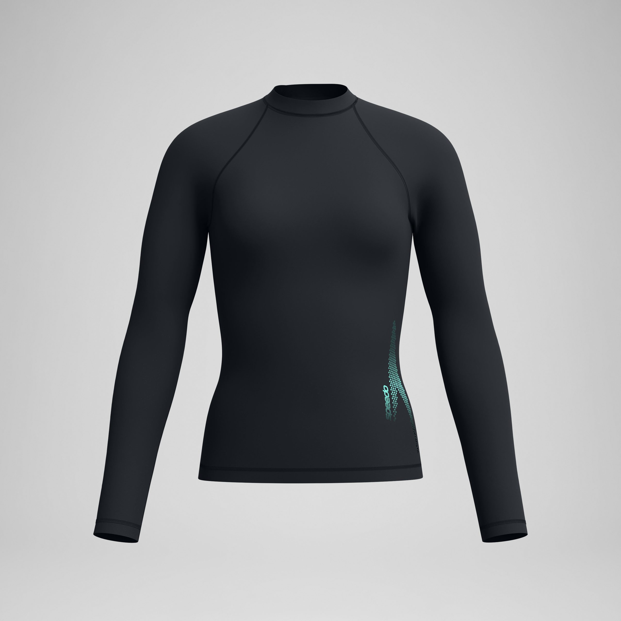 Women's Boom Solid Long Sleeve Rashguard Black - Image 4