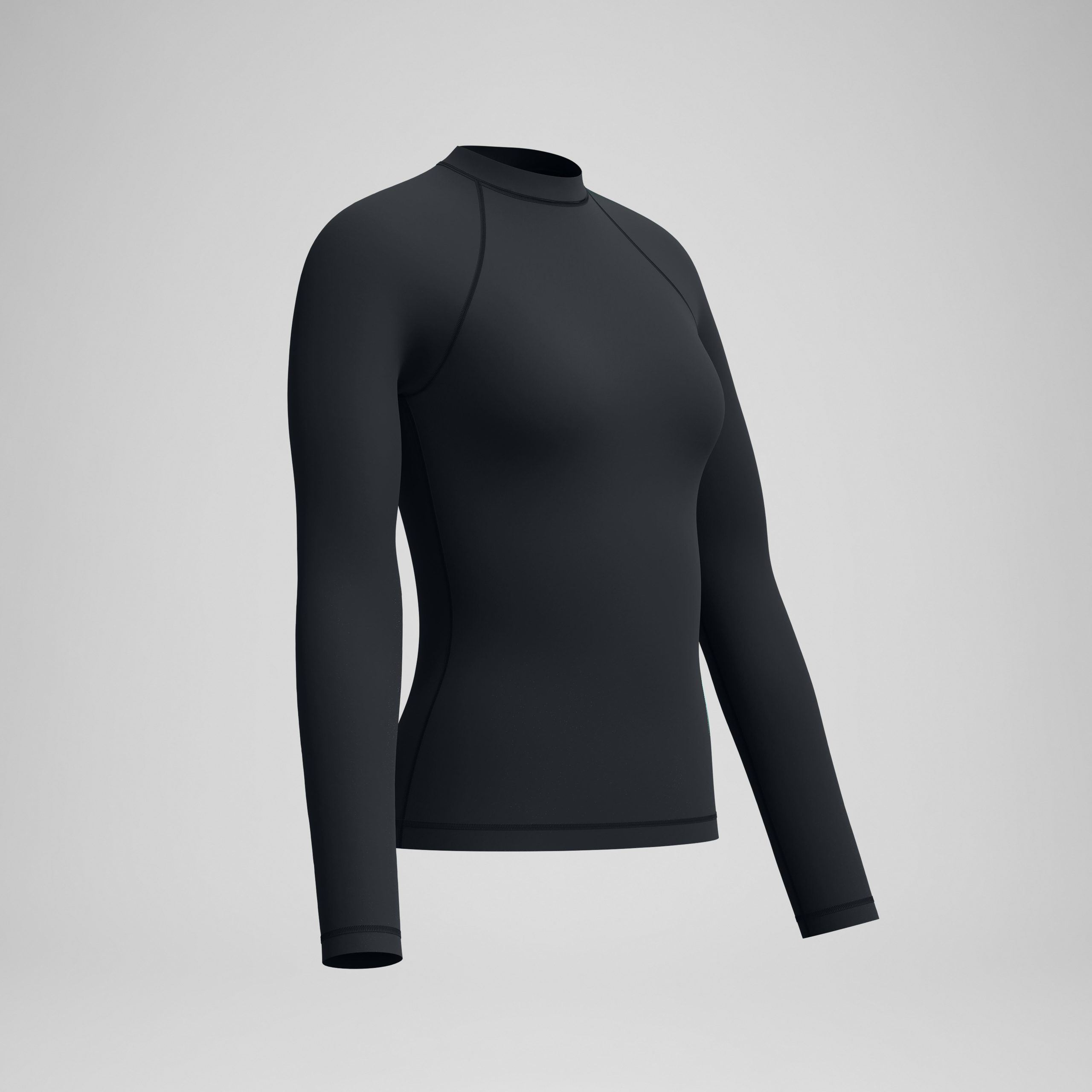 Women's Boom Solid Long Sleeve Rashguard Black - Image 5