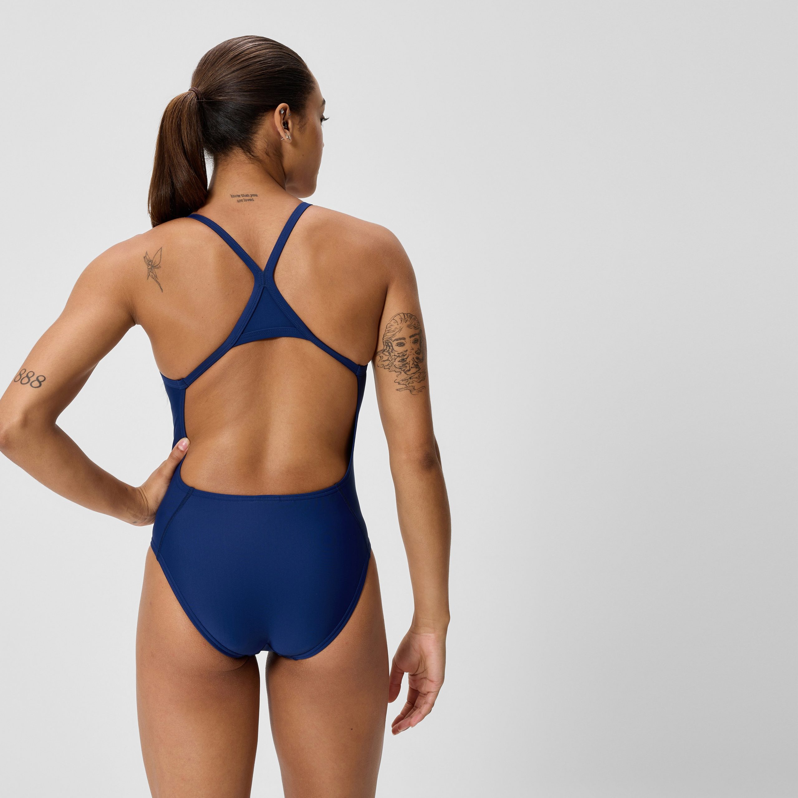 Women's Club Training Turnback One Piece Navy - Image 3