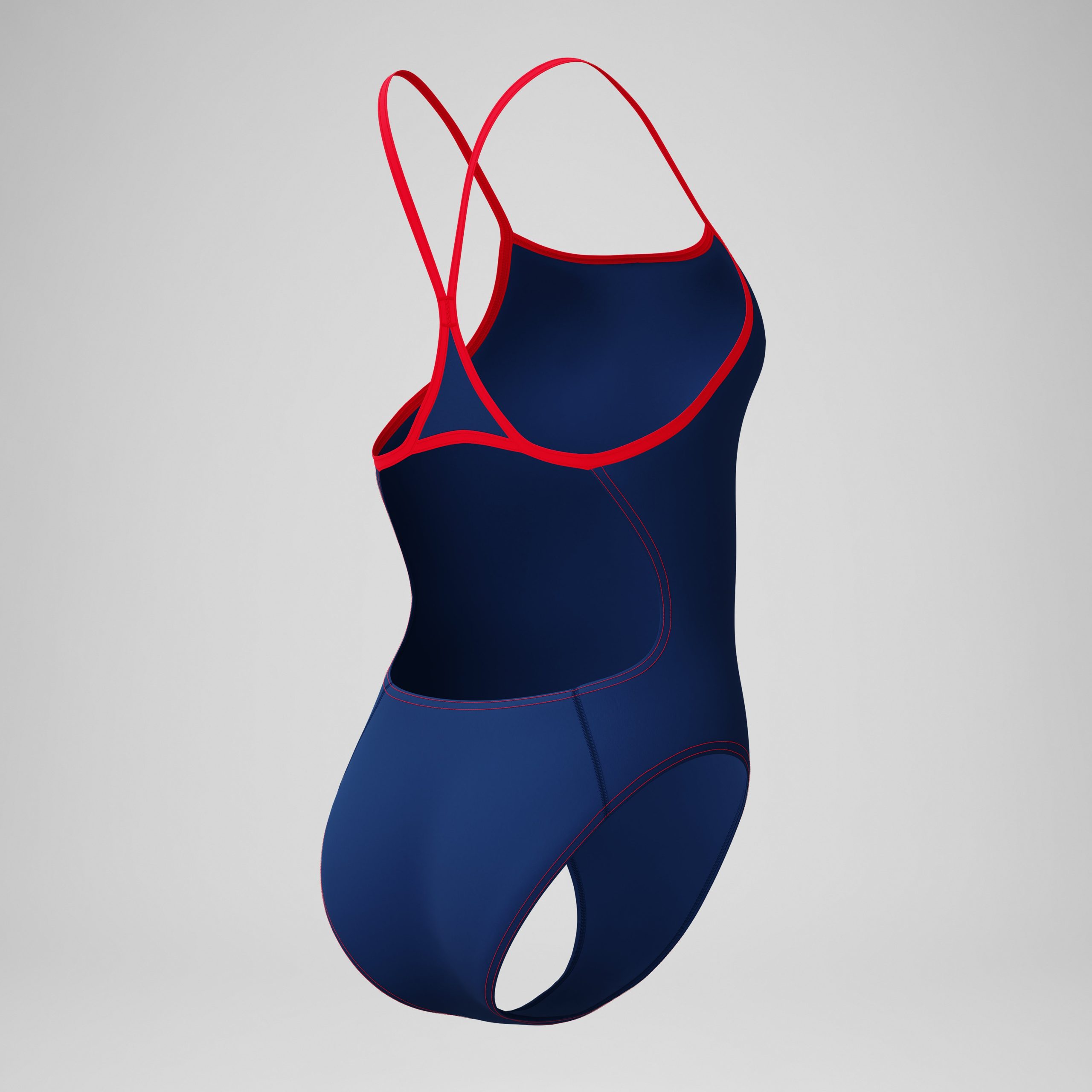 Women's Club Training Turnback One Piece Navy/Red - Image 7