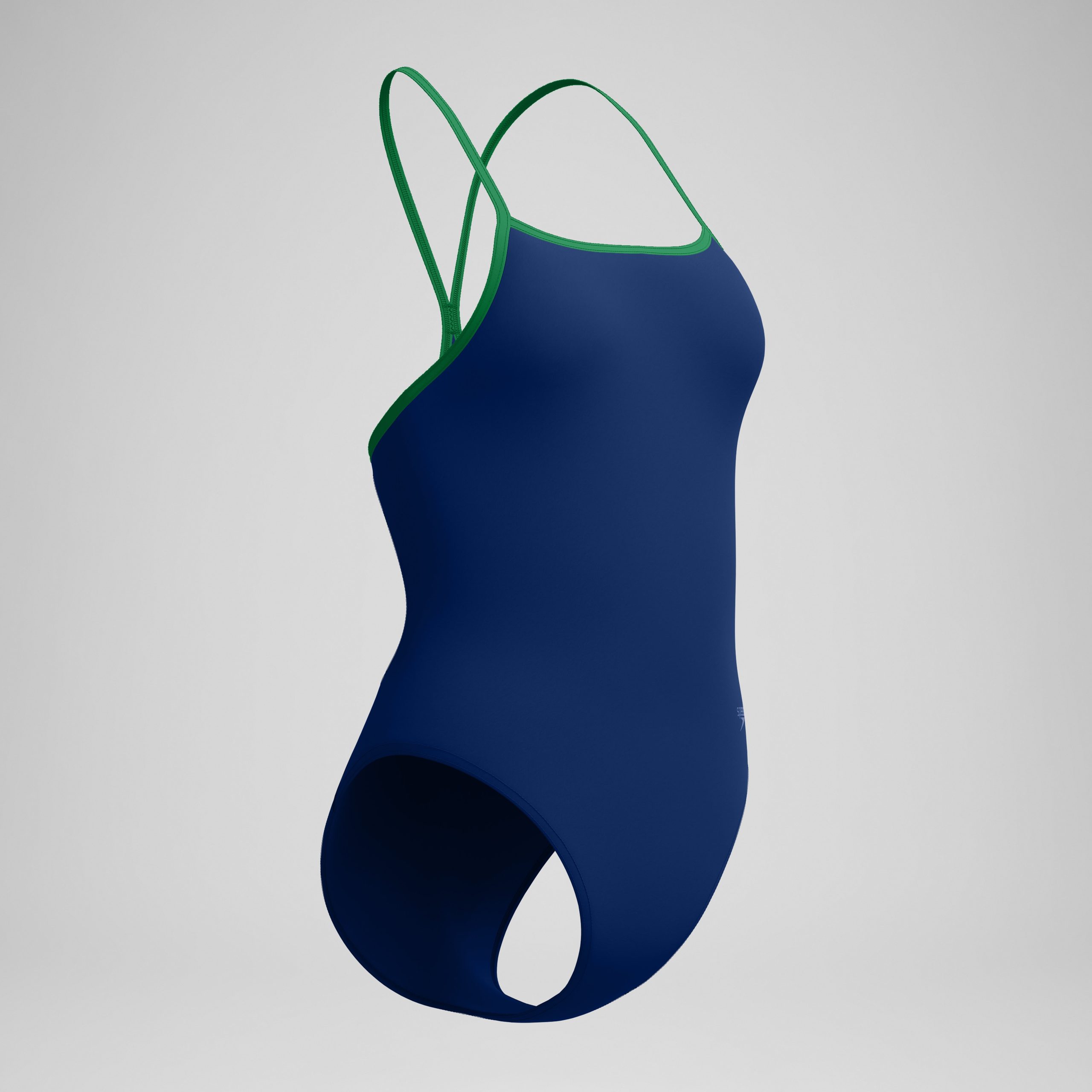 Women's Club Training Turnback One Piece Navy/Green - Image 5