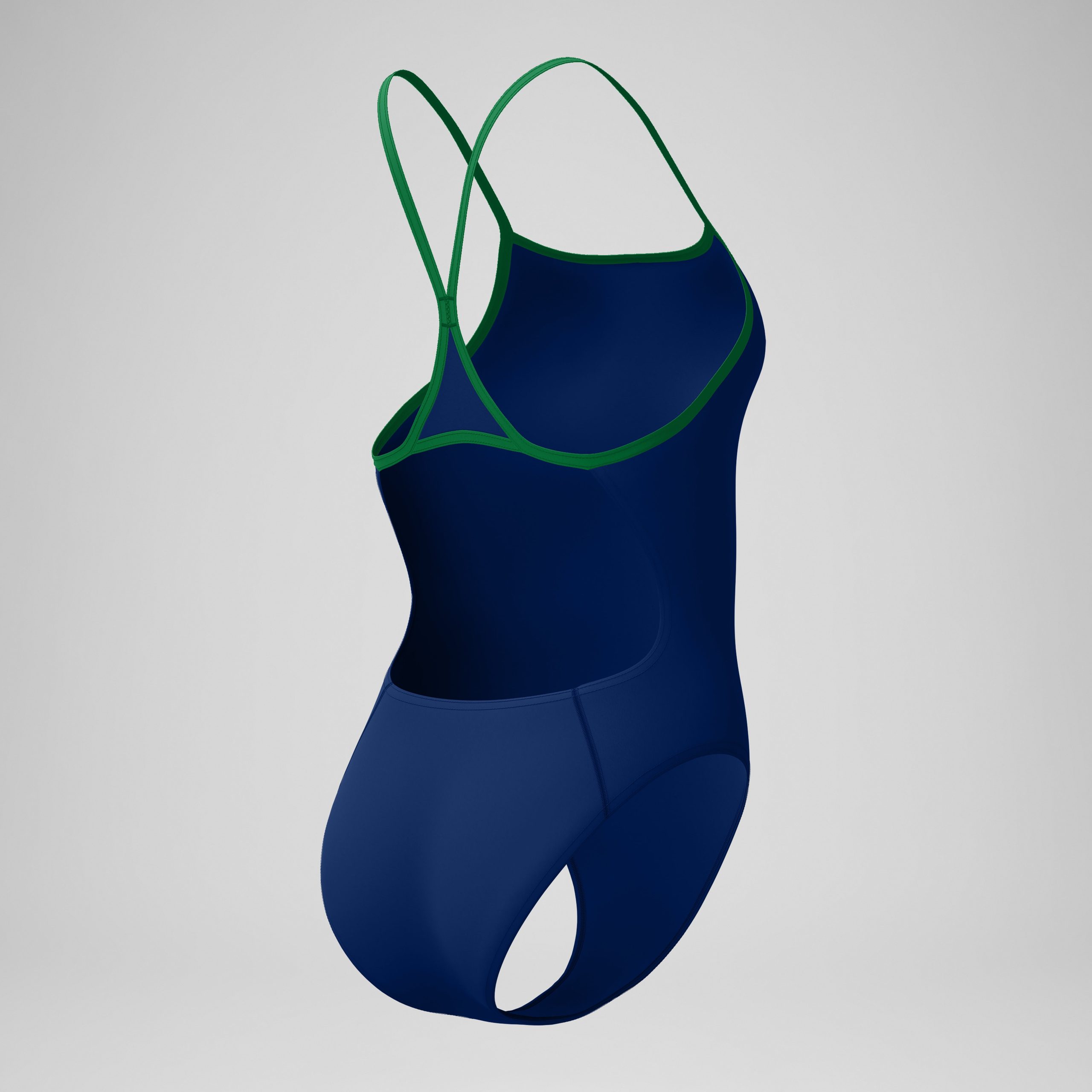 Women's Club Training Turnback One Piece Navy/Green - Image 7