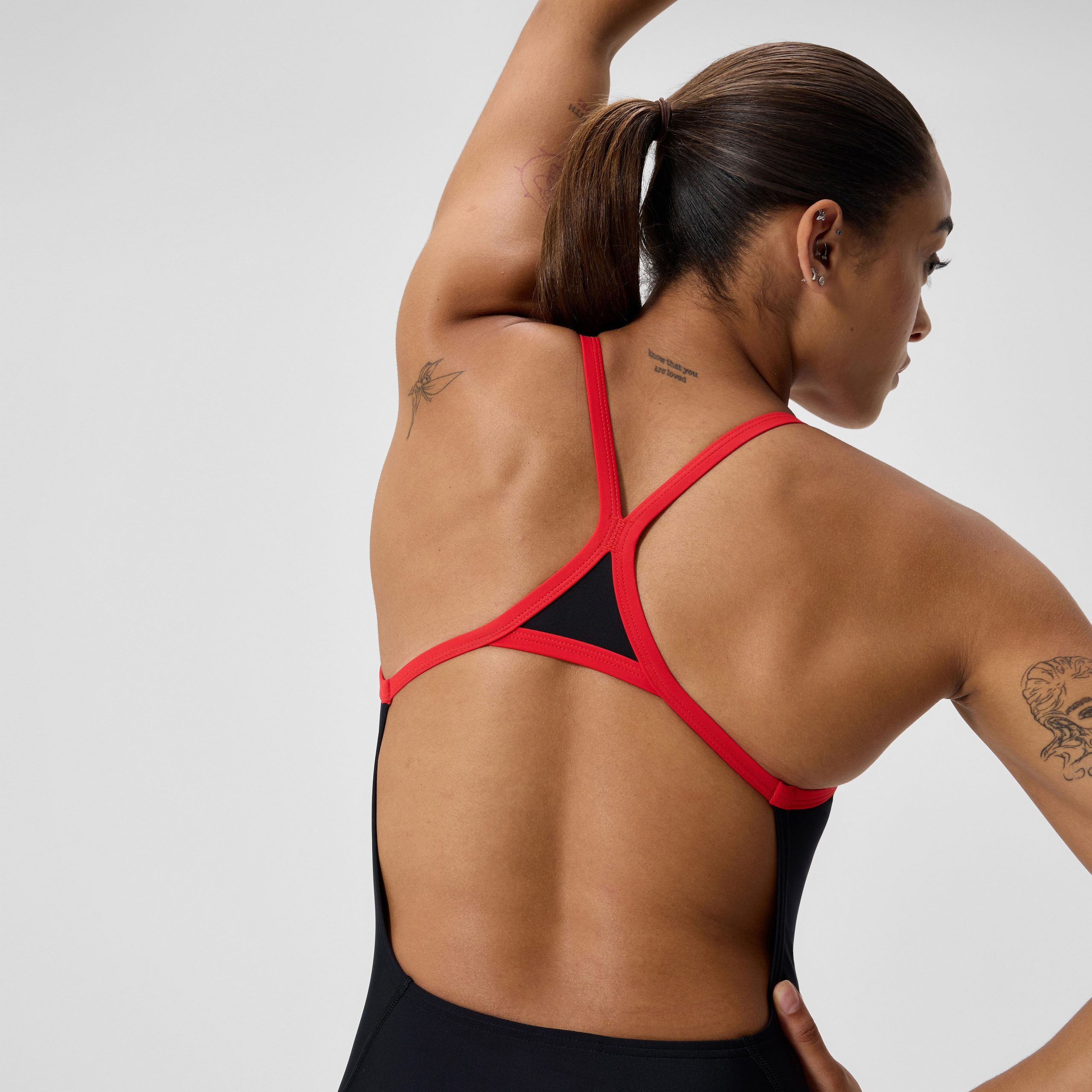 Women's Club Training Turnback One Piece Black/Red - Image 8