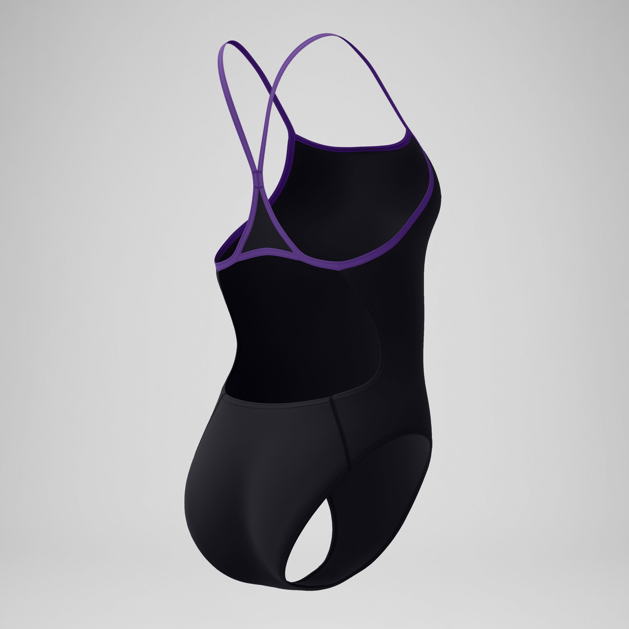 Women's Club Training Turnback One Piece Black/Purple - Image 7