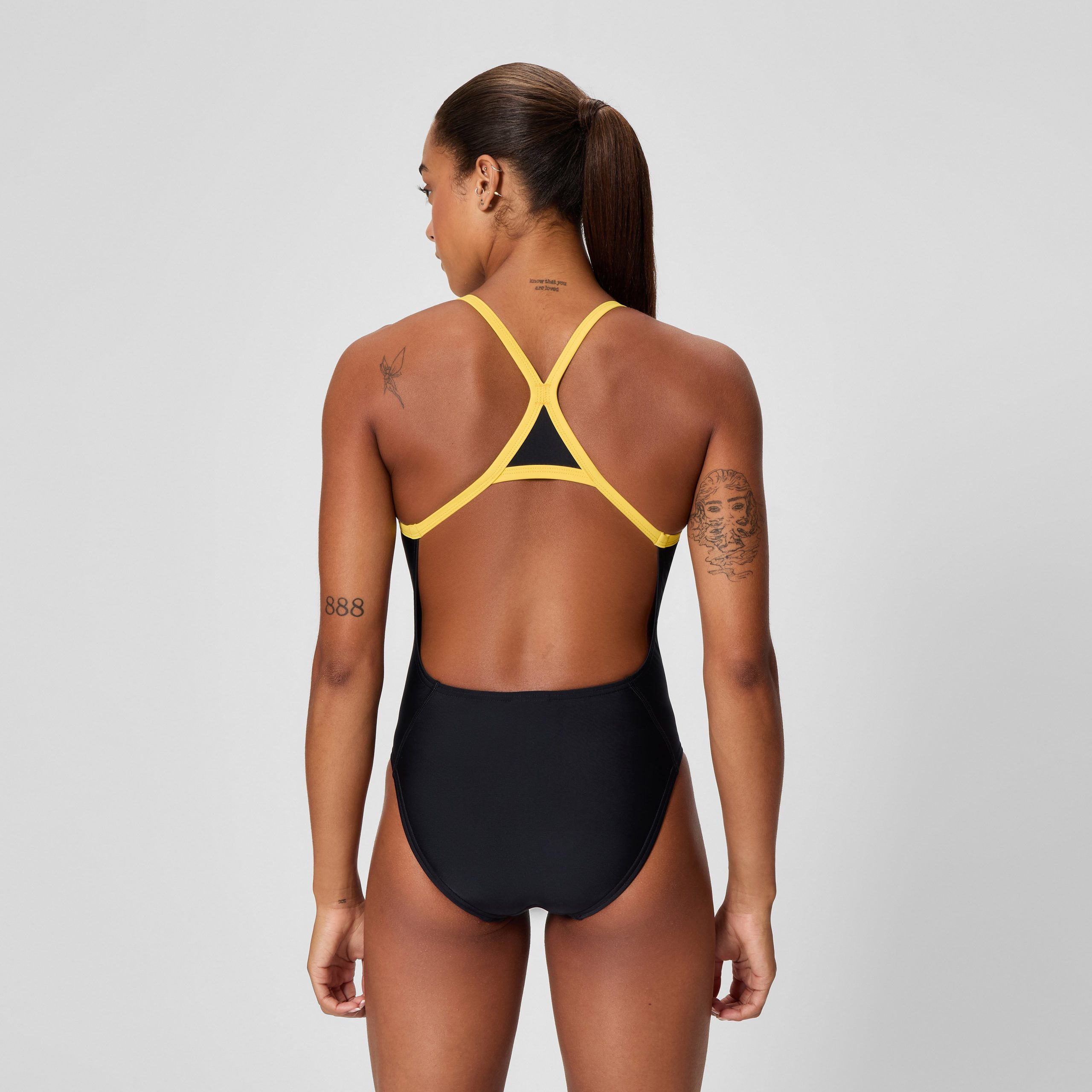 Women's Club Training Turnback One Piece Black/Gold - Image 3