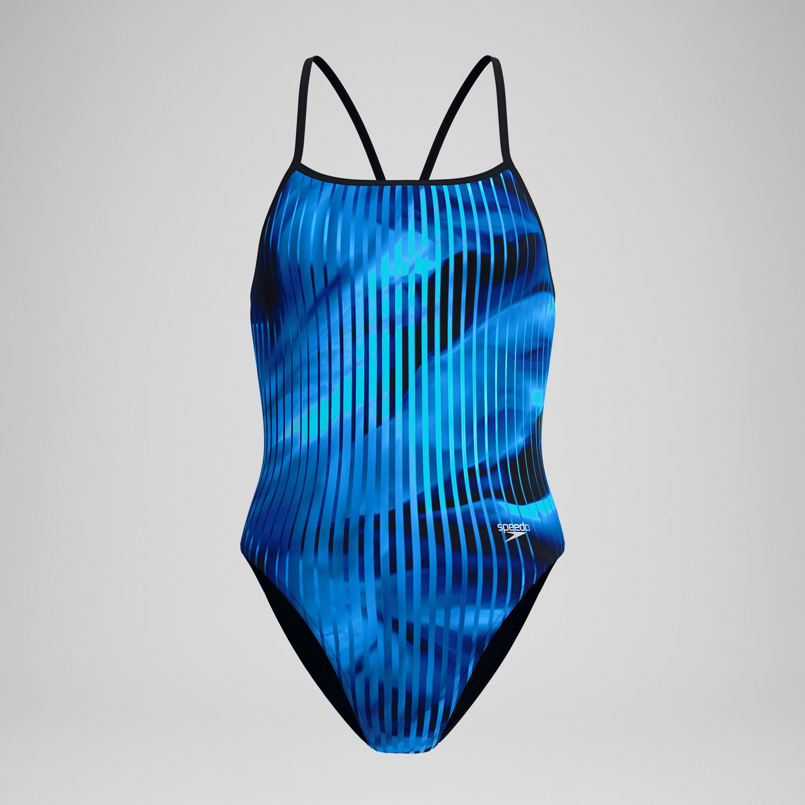 Women's Club Training Printed Turnback One Piece Blue - Image 4