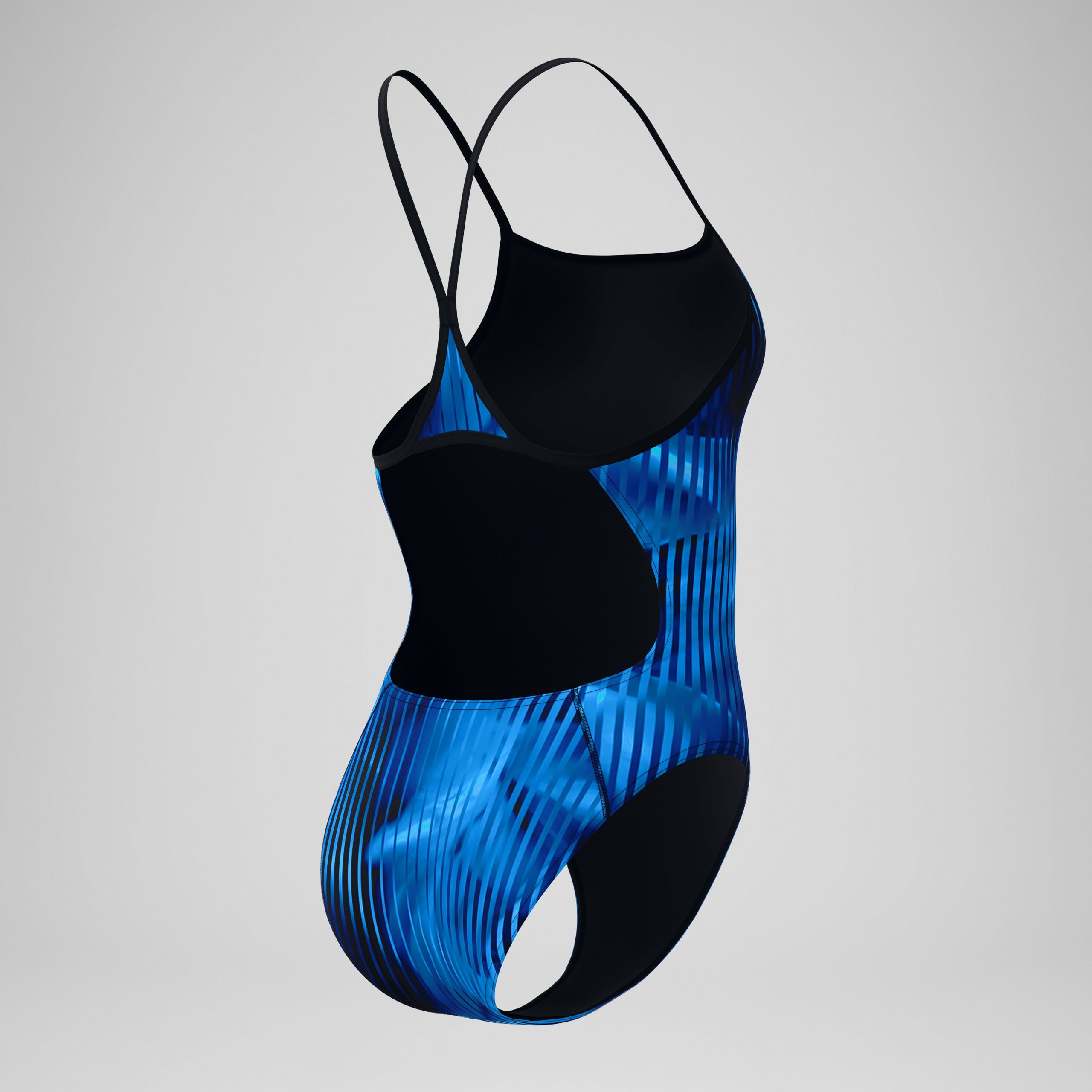 Women's Club Training Printed Turnback One Piece Blue - Image 7