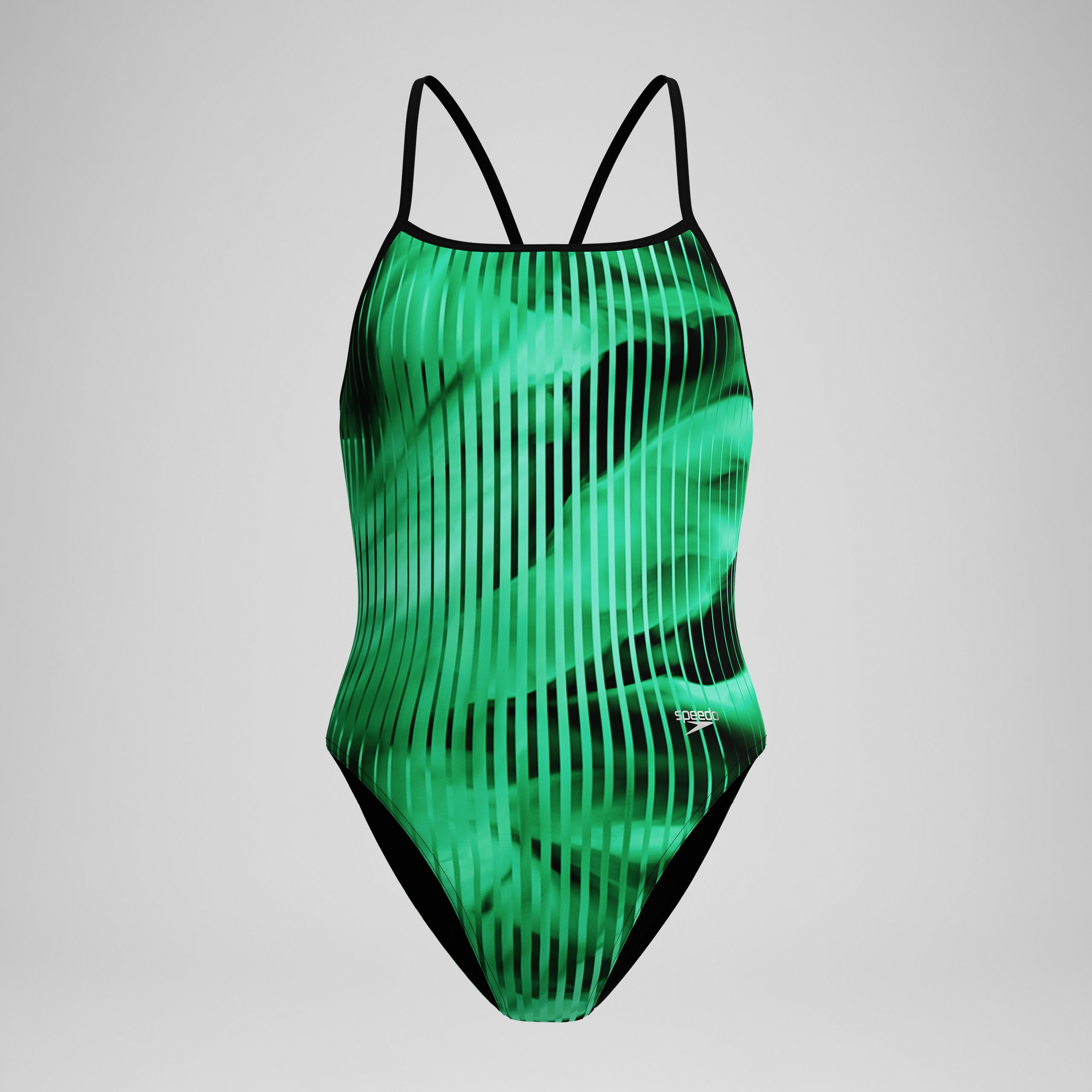 Women's Club Training Printed Turnback One Piece Green/Black - Image 4