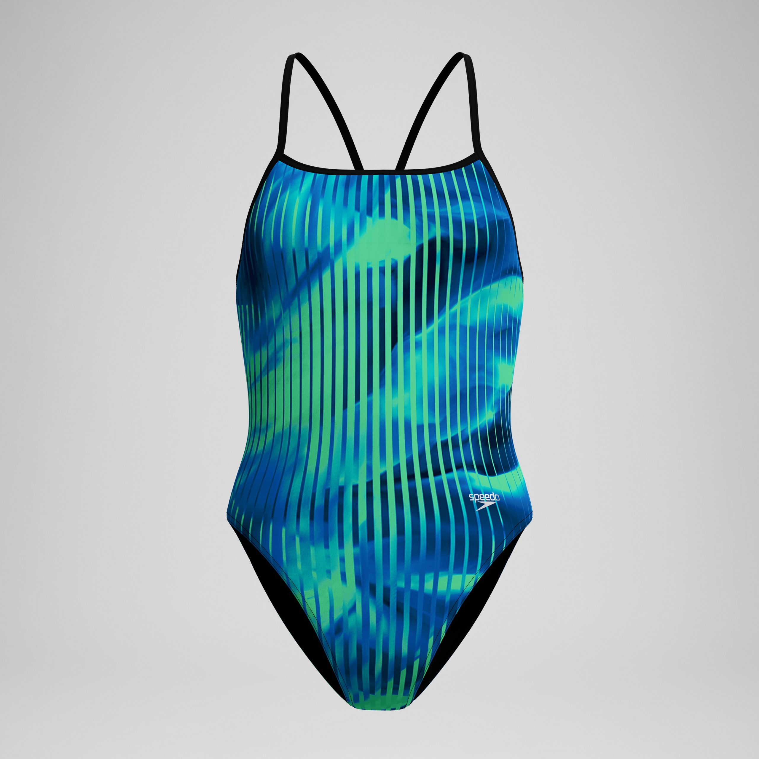Women's Club Training Printed Turnback One Piece Blue/Green - Image 4