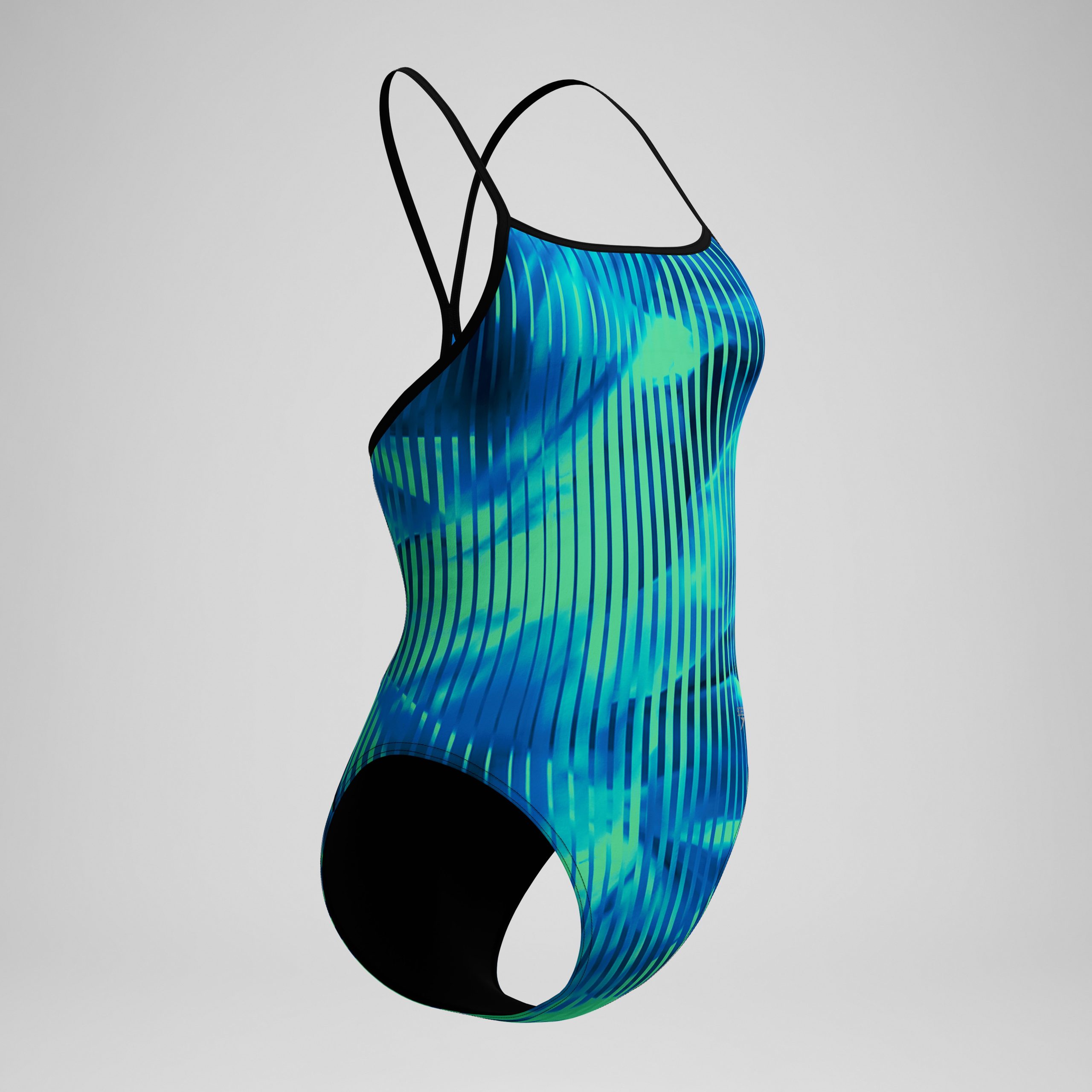 Women's Club Training Printed Turnback One Piece Blue/Green - Image 5