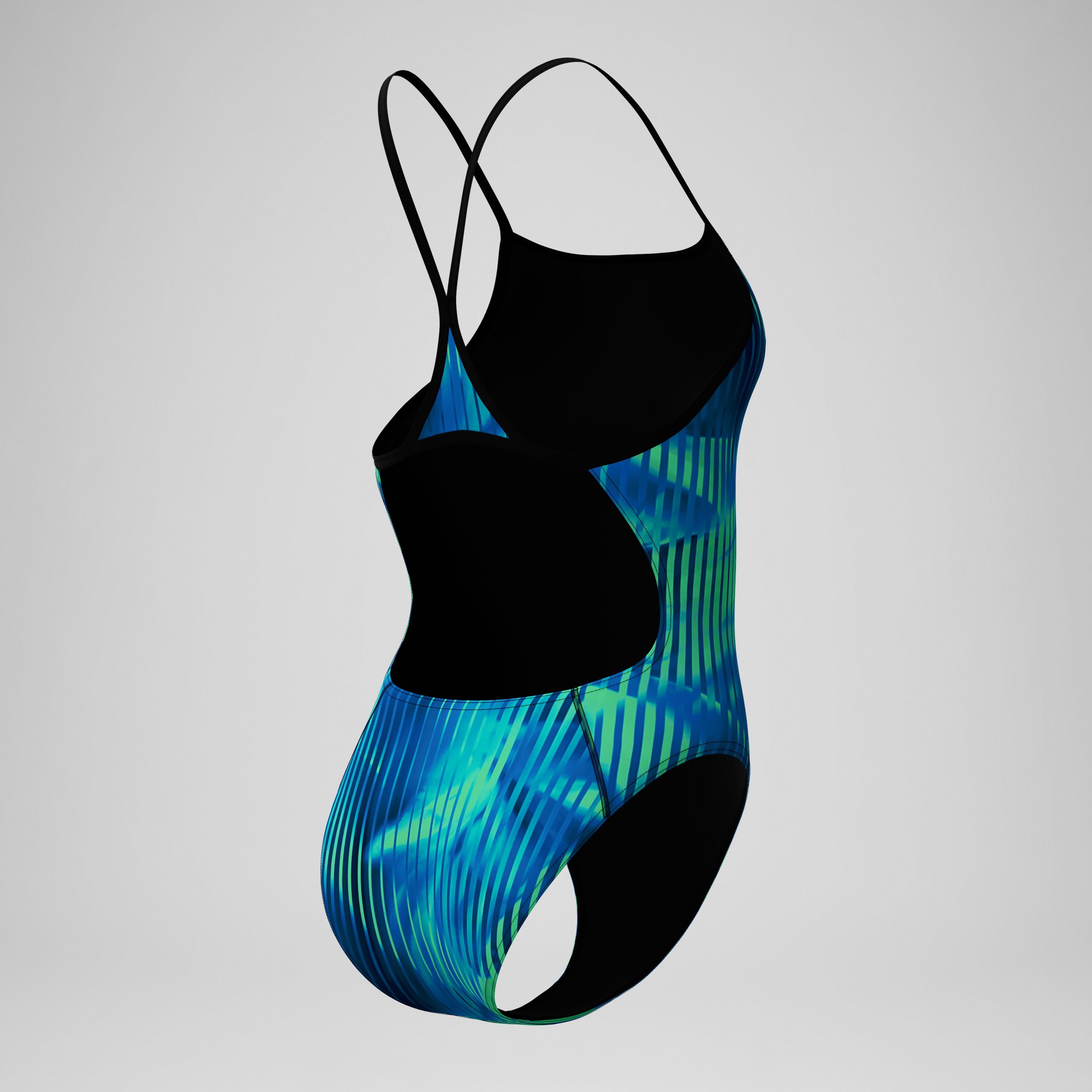 Women's Club Training Printed Turnback One Piece Blue/Green - Image 7