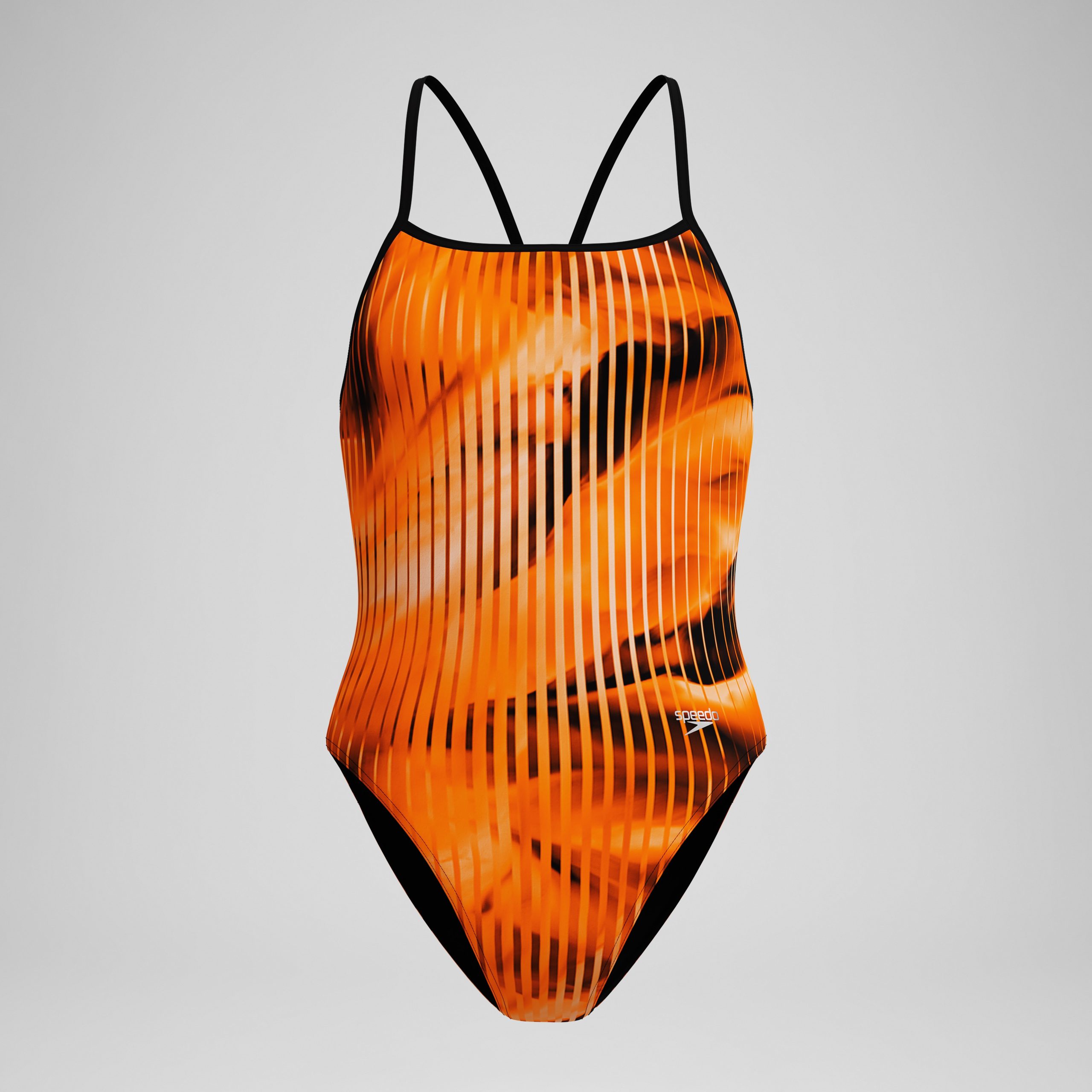 Women's Club Training Printed Turnback One Piece Orange - Image 4