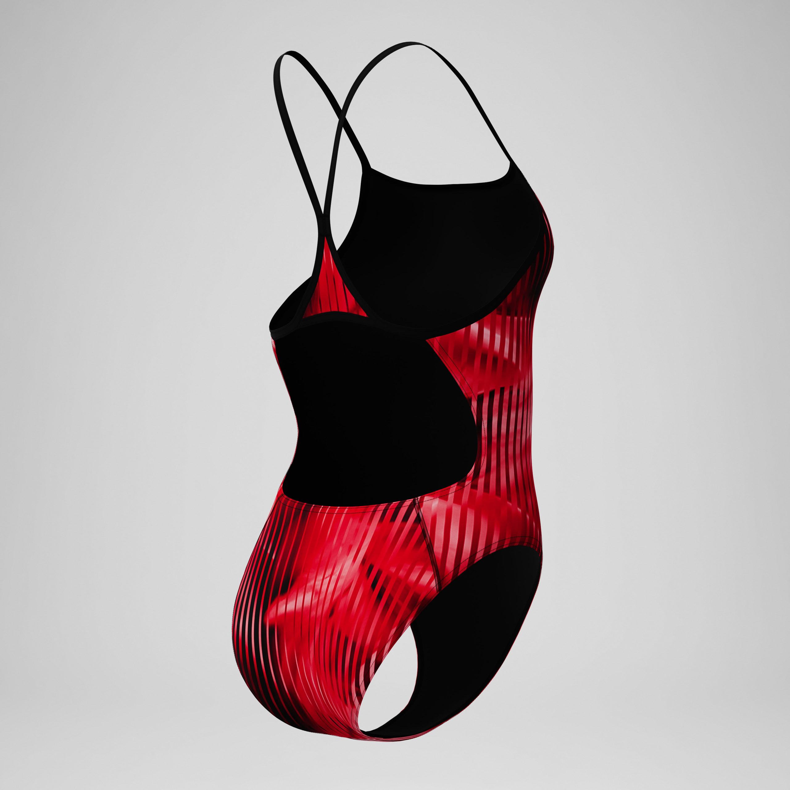 Women's Club Training Printed Turnback One Piece Red/Black - Image 7
