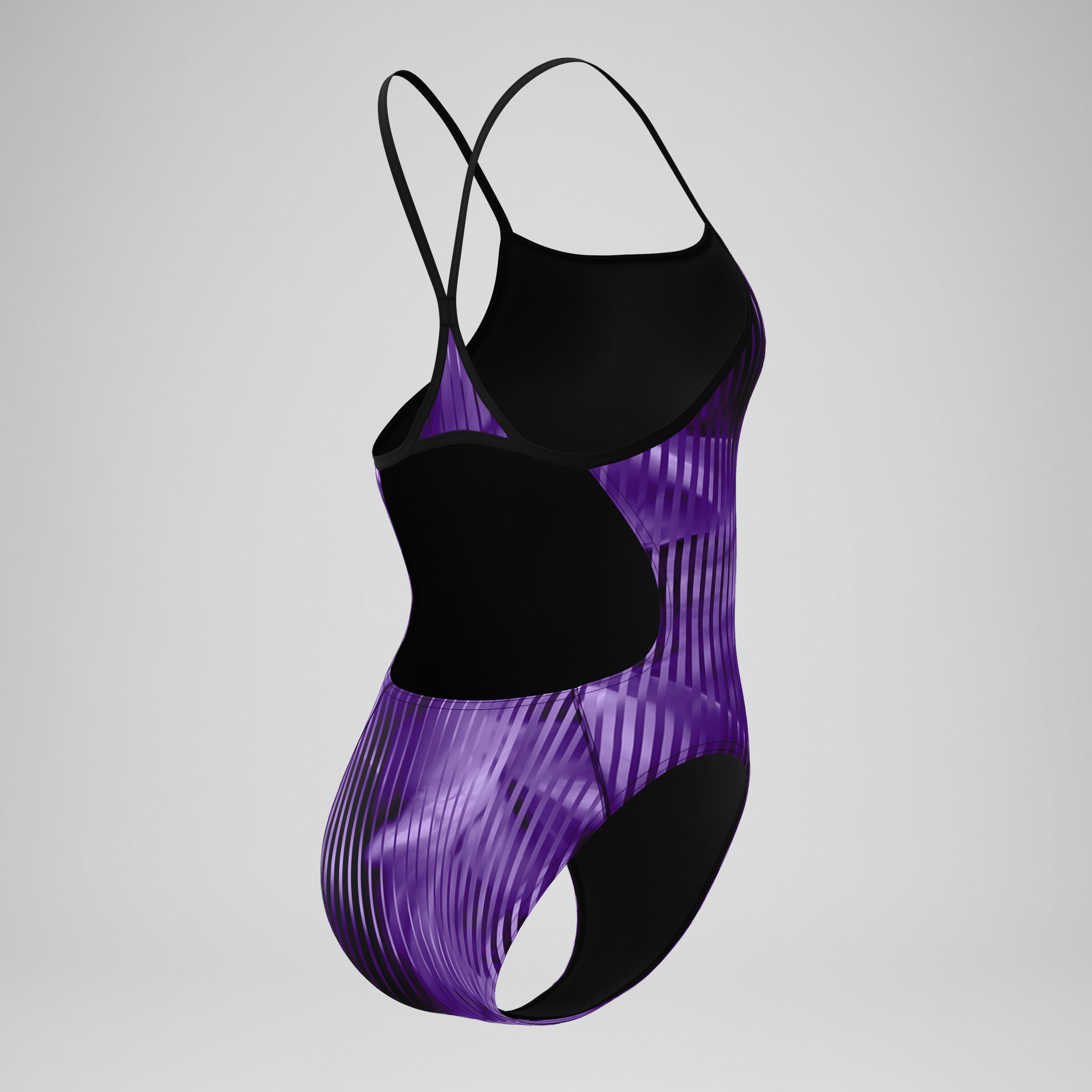 Women's Club Training Printed Turnback One Piece Purple - Image 7