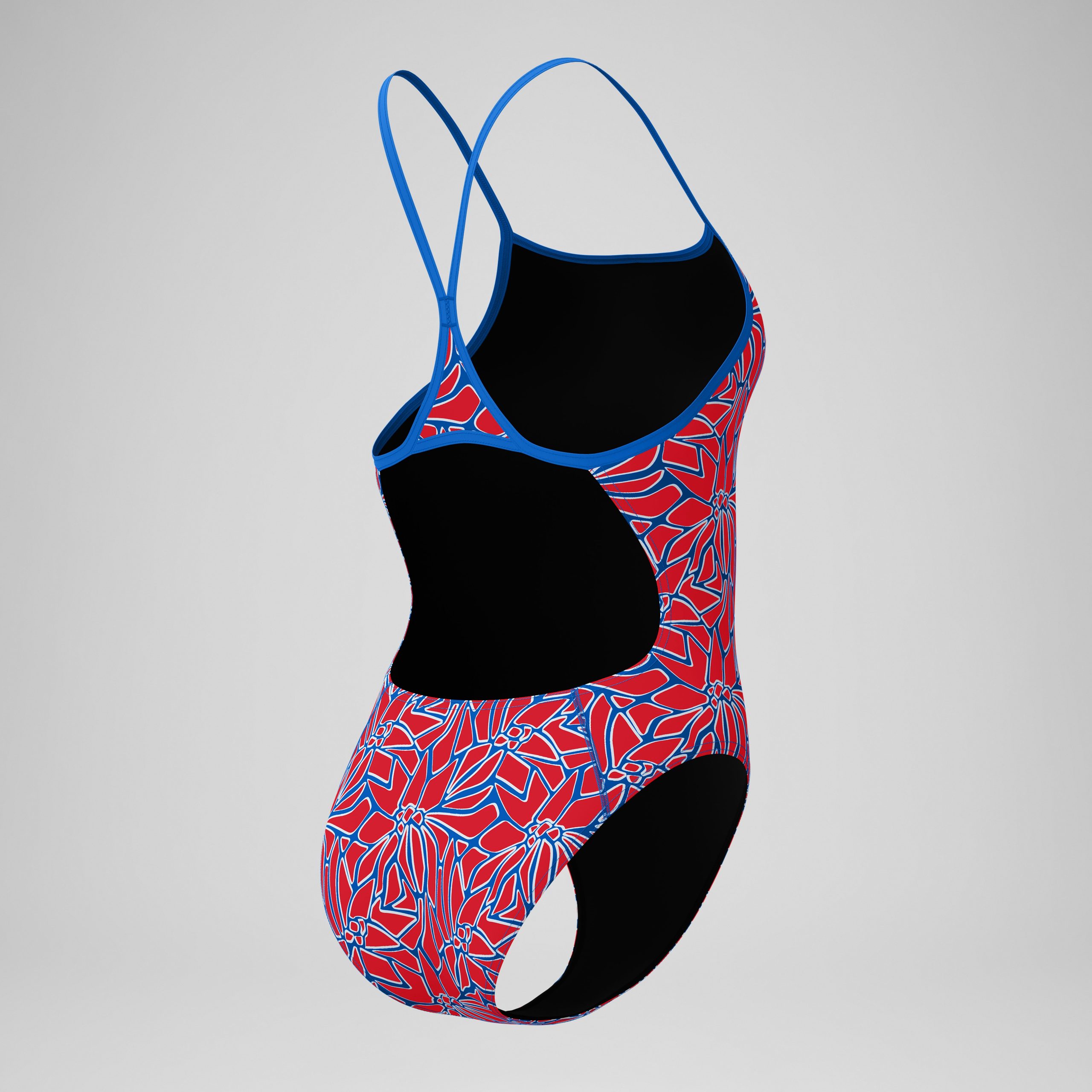 Women's Club Training Printed Turnback One Piece Red/White/Blue - Image 6