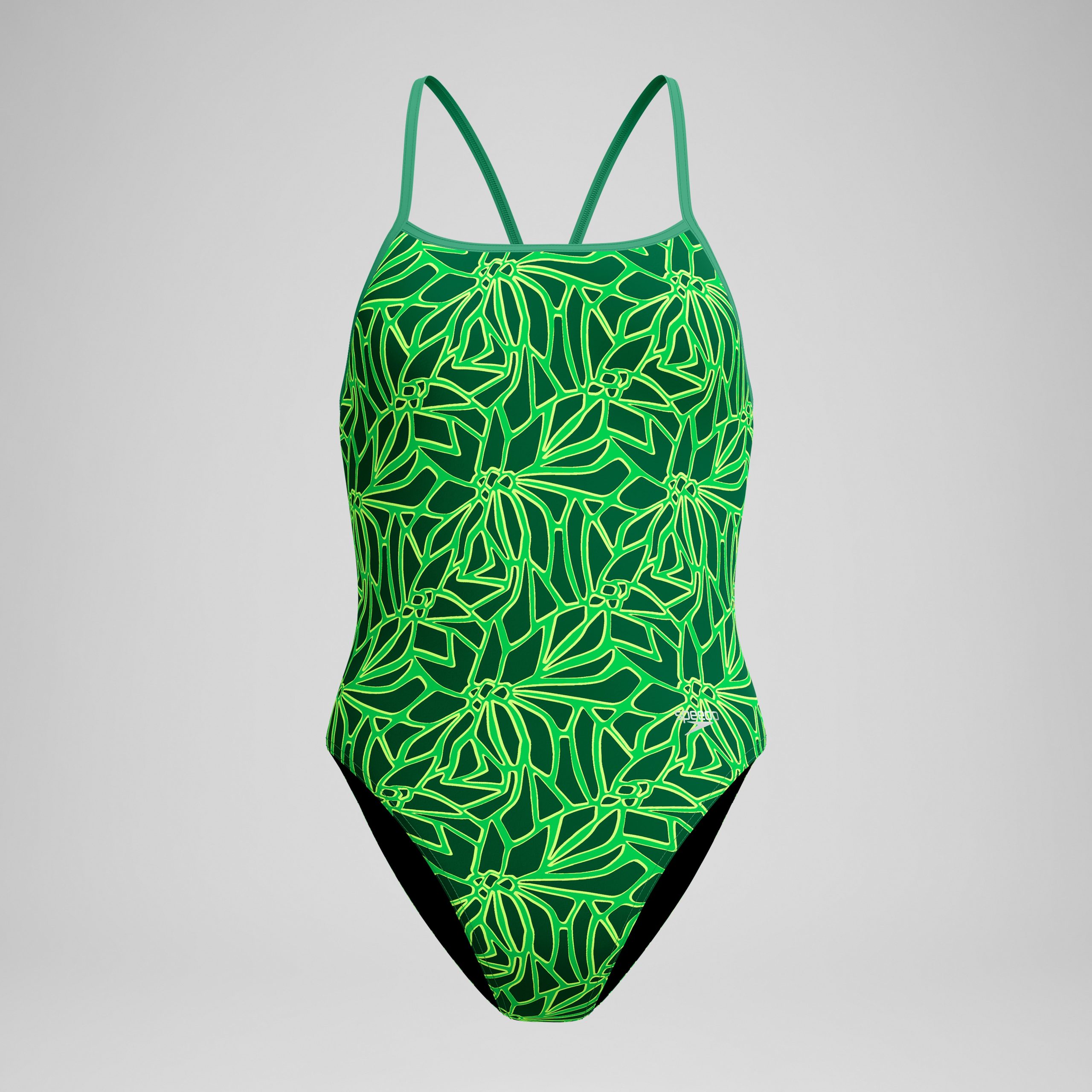 Women's Club Training Printed Turnback One Piece Green - Image 4