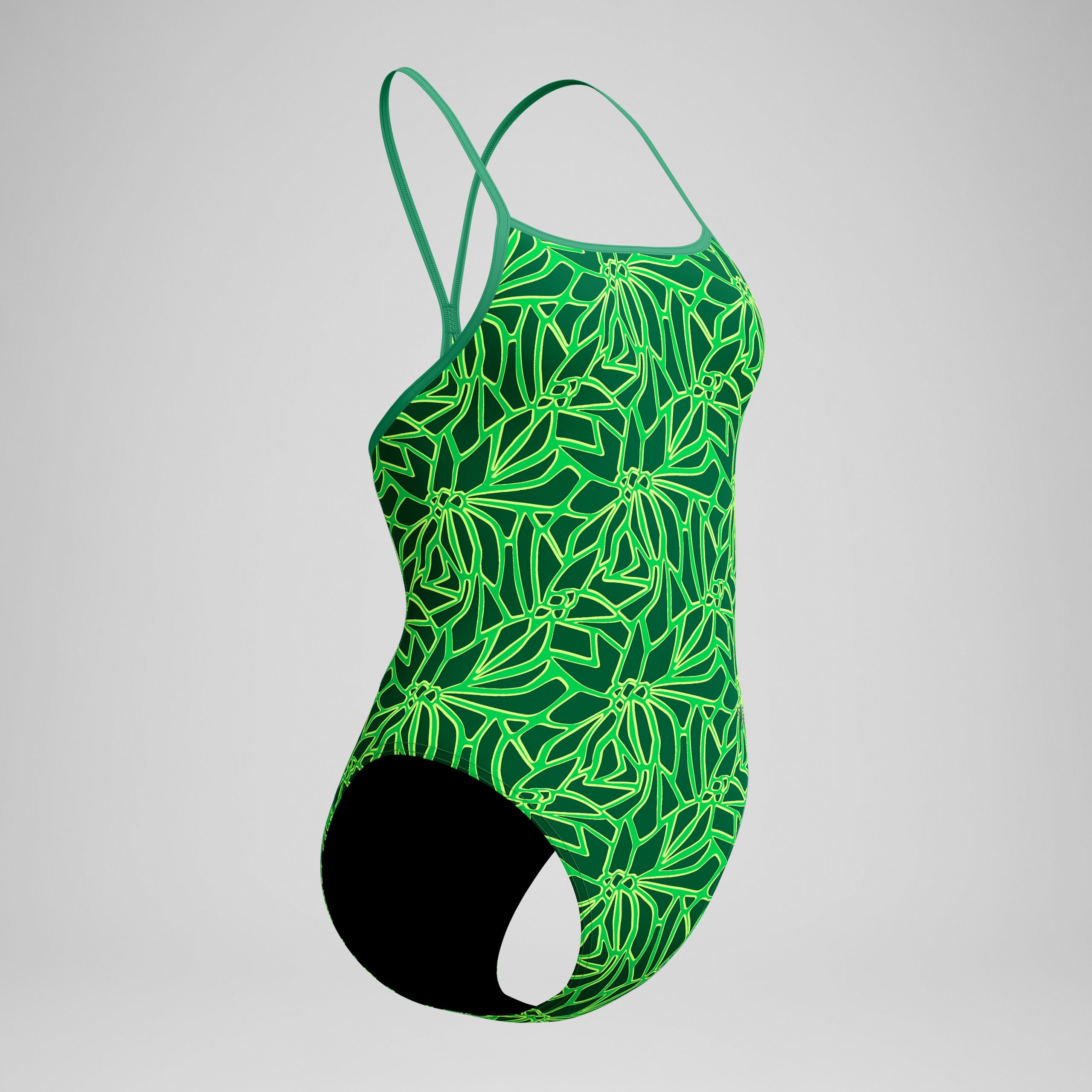 Women's Club Training Printed Turnback One Piece Green - Image 5