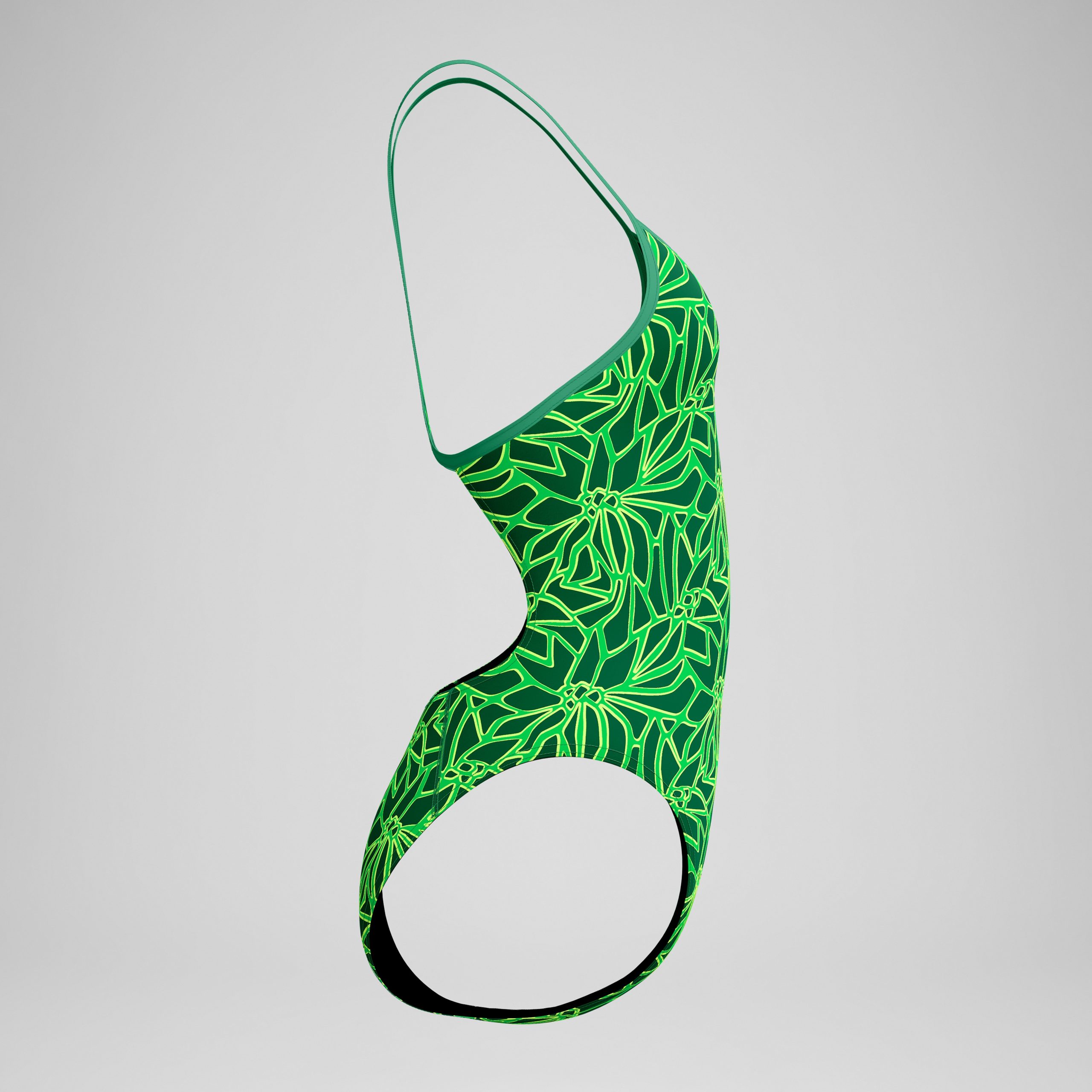 Women's Club Training Printed Turnback One Piece Green - Image 6