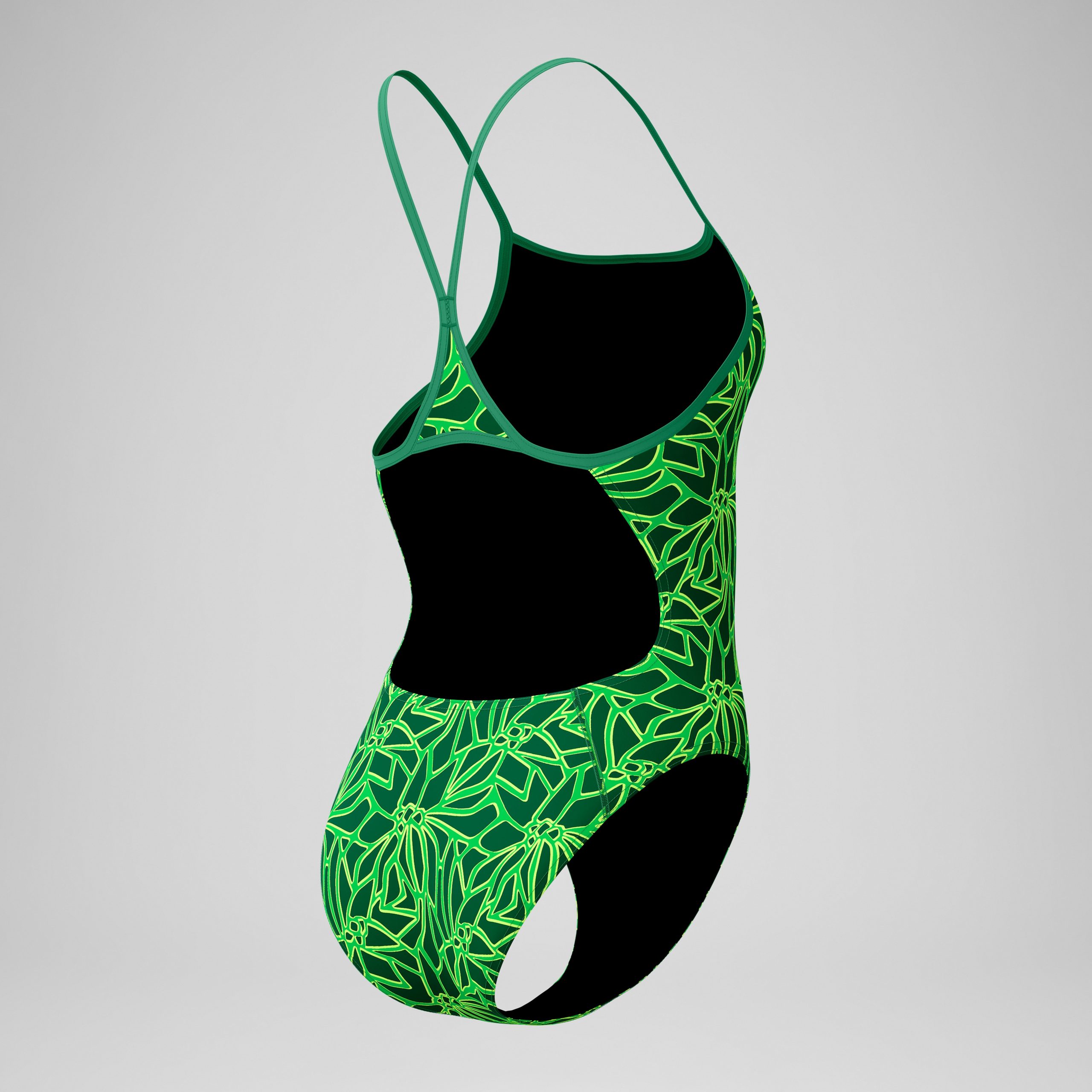 Women's Club Training Printed Turnback One Piece Green - Image 7