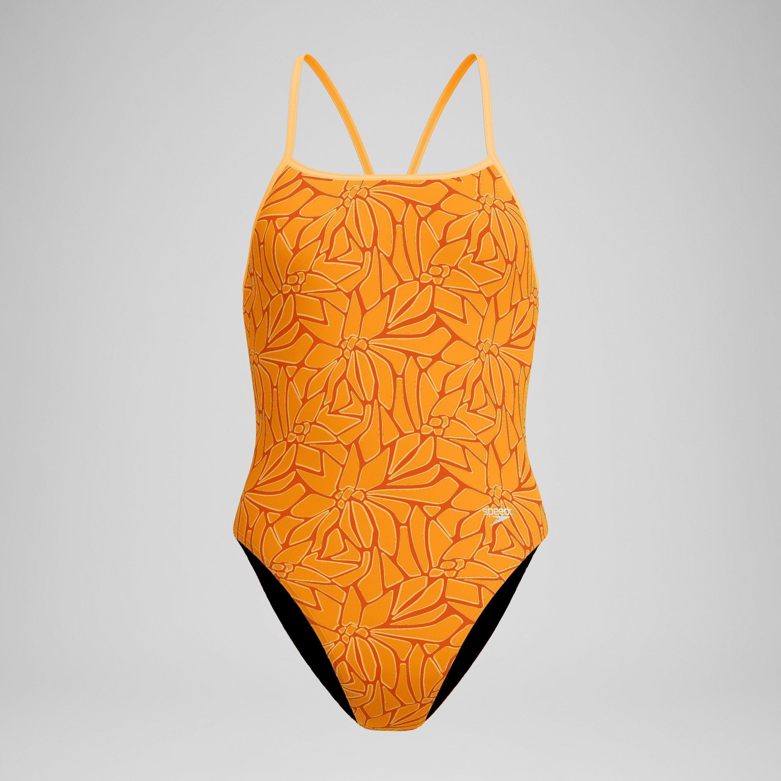 Women's Club Training Printed Turnback One Piece Orange - Image 4