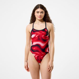 Women's Team Printed Turnback One Piece Red