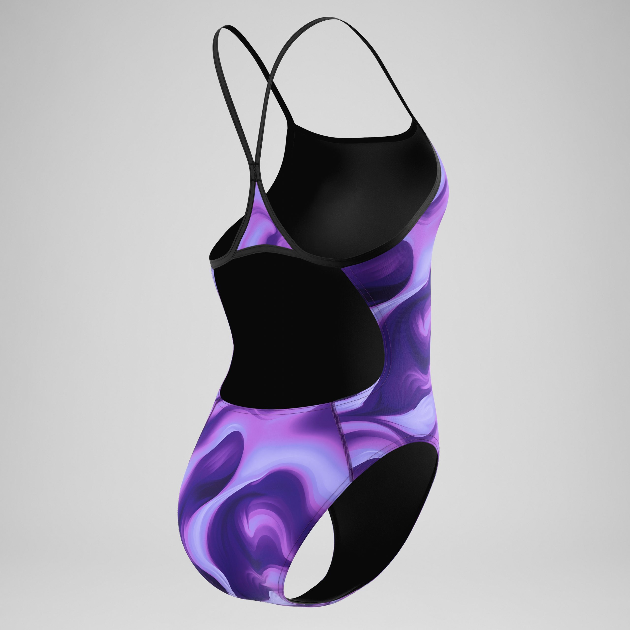 Women's Team Printed Turnback One Piece Purple - Image 7