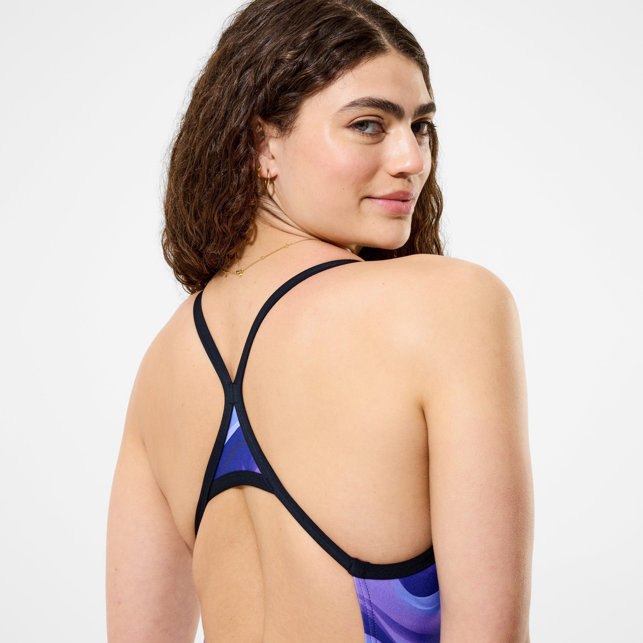 Women's Team Printed Turnback One Piece Purple - Image 8