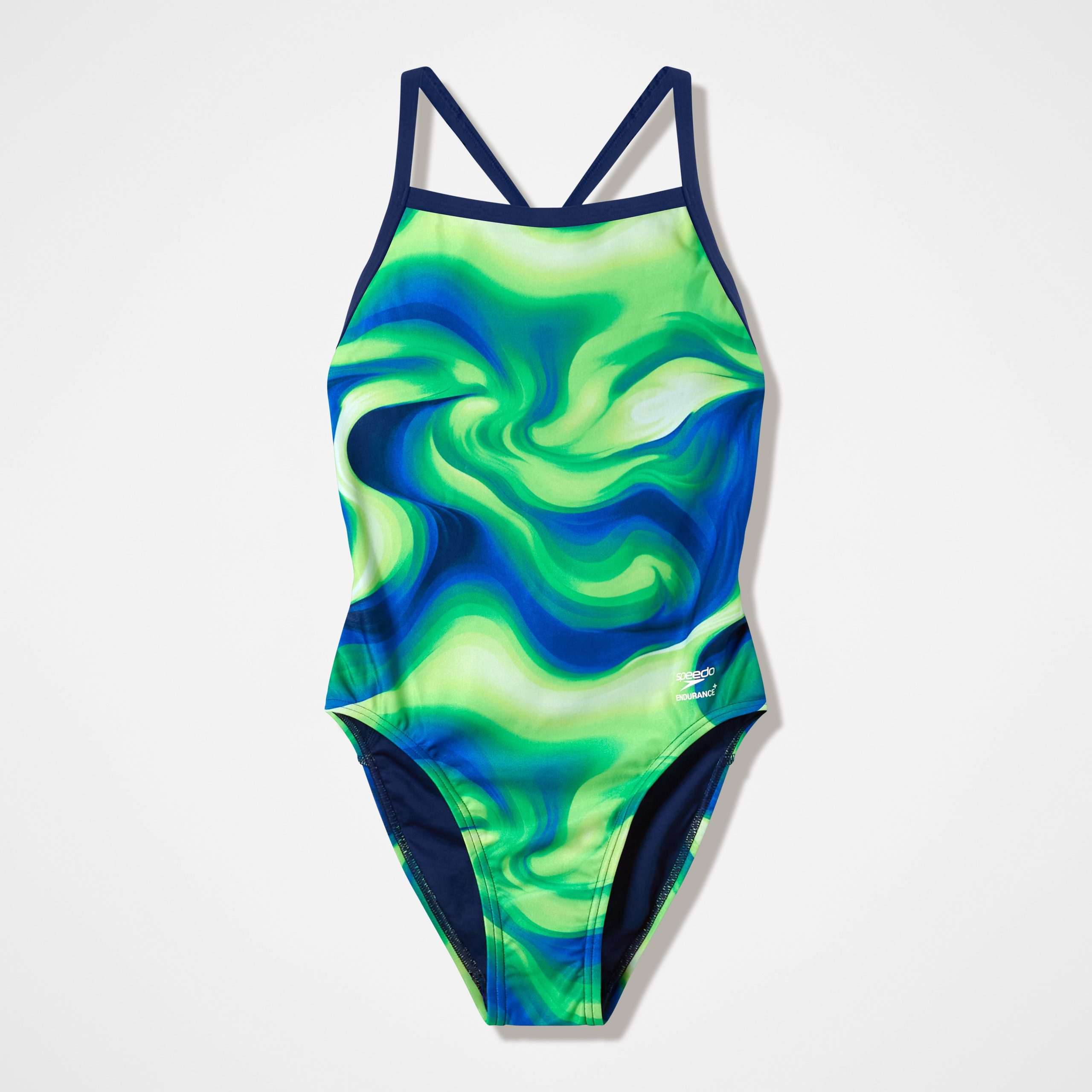 Women's Team Printed Turnback One Piece Blue/Green - Image 4