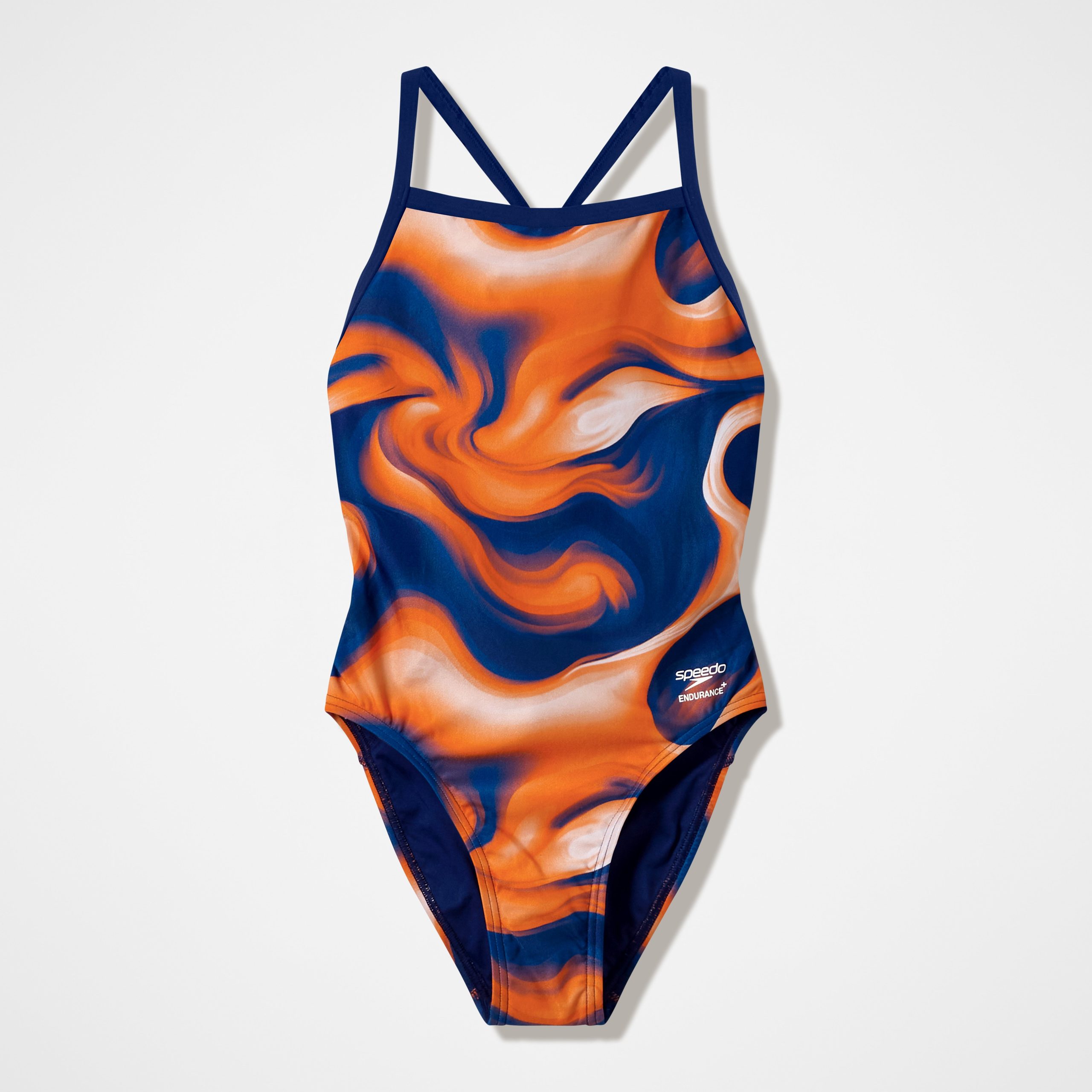 Women's Team Printed Turnback One Piece Navy/Orange - Image 4