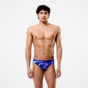 Men's Team Printed Brief Purple